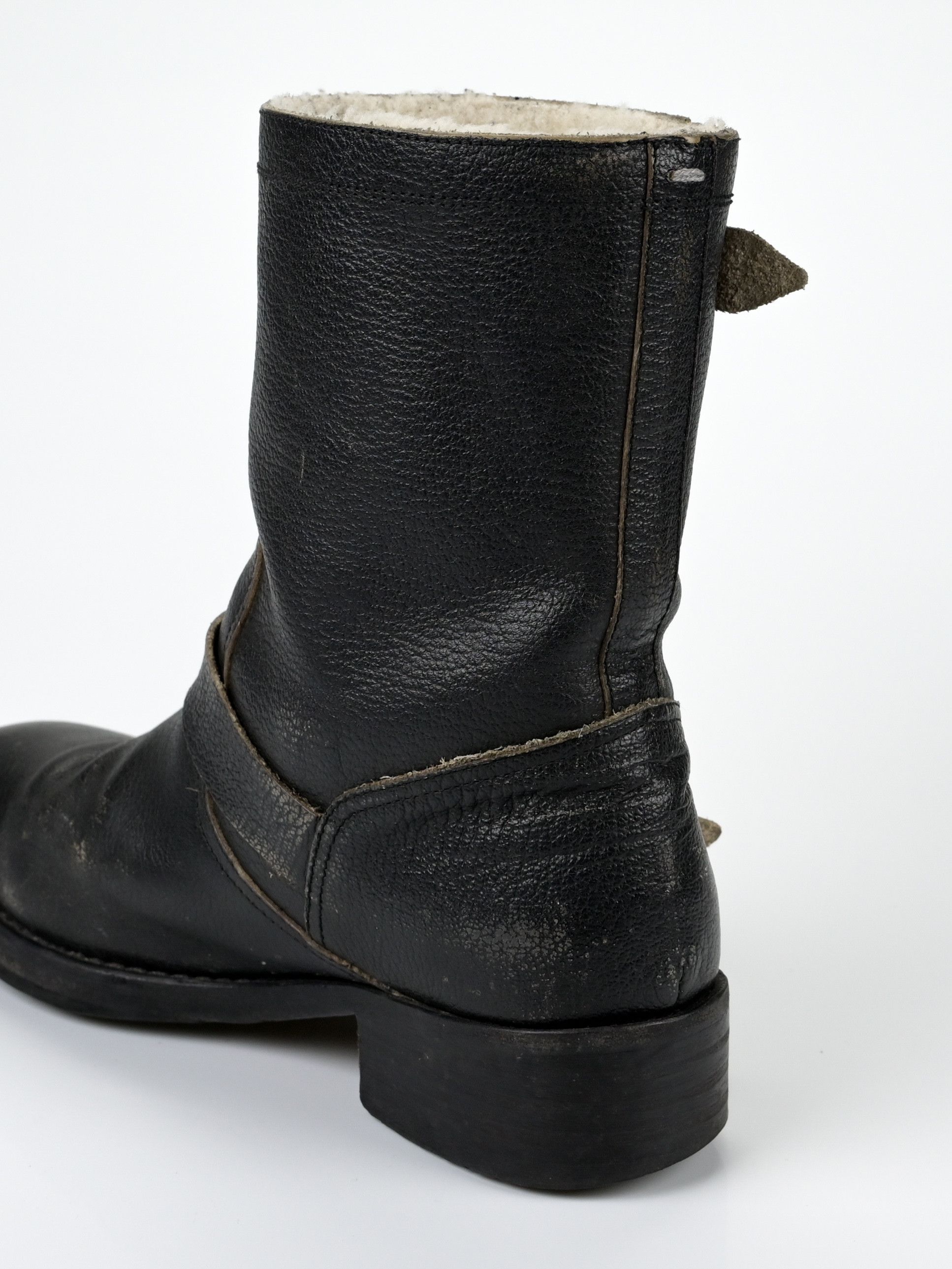 Maison Margiela Shearling-Lined Leather Biker Boots Size US 9 / EU 42 - 17 Thumbnail