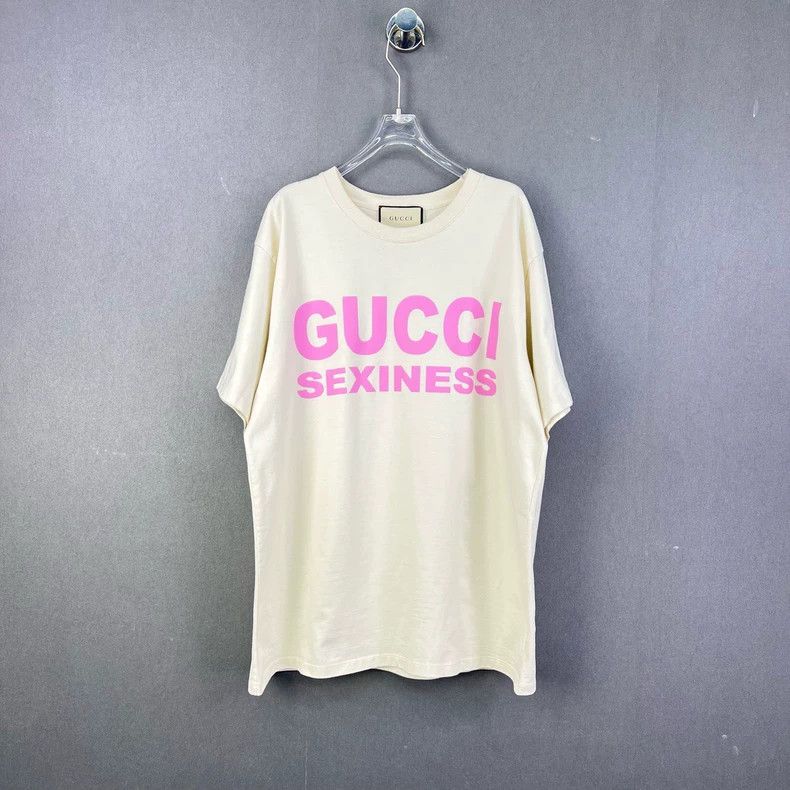 GucciBeige letter print short-sleeved T-shirt 2503-Nextarro - Main Image