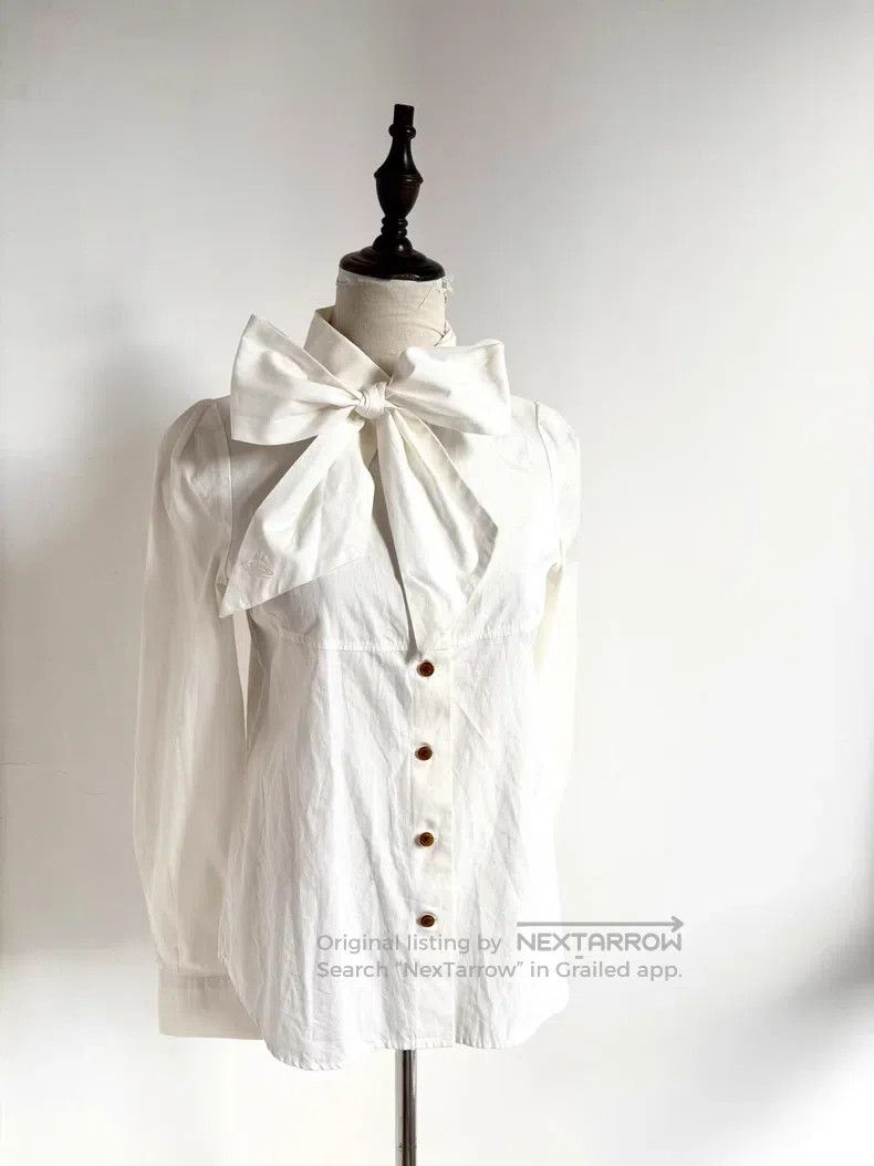 Vivienne Westwood Vintage White Bow Shirt