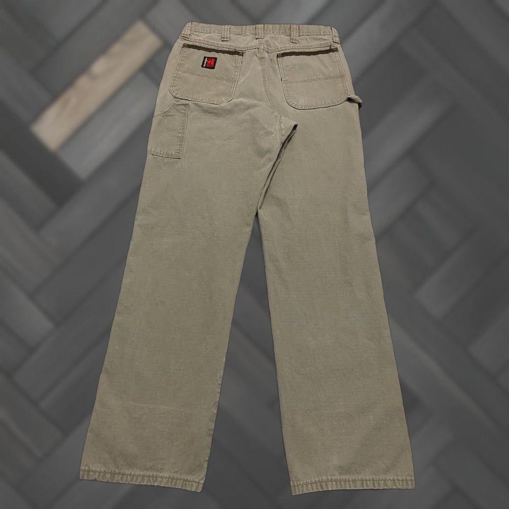 Wrangler VINTAGE Wrangler RIGGS Workwear Carpenter Jeans Mens 34 Brown Cotton Canvas Straight Relaxed 34 Inseam 34 in 90s Theme Mens Wrangler 3W020DK Size US 34 / EU 50 - 1 Thumbnail