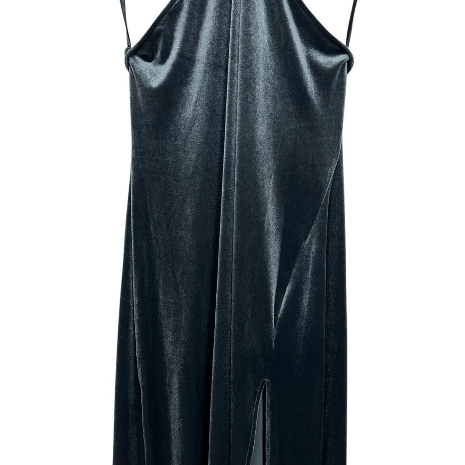 Banana Republic NWT Banana Republic Velvet Midi Slit Halter Dress Large Size L / US 10 / IT 46 - 6 Thumbnail