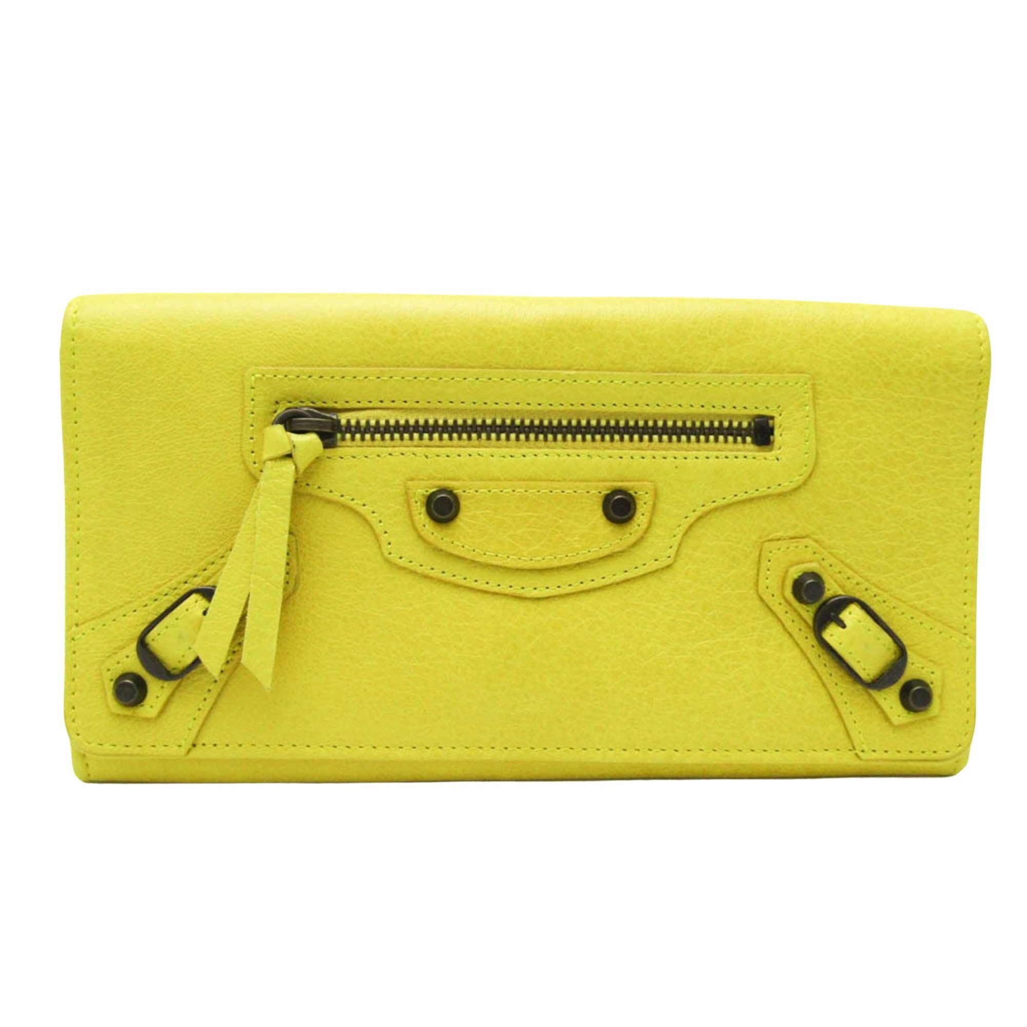 Balenciaga Classic Yellow Leather Wallet (Pre-Owned) Size ONE SIZE - 1 Thumbnail