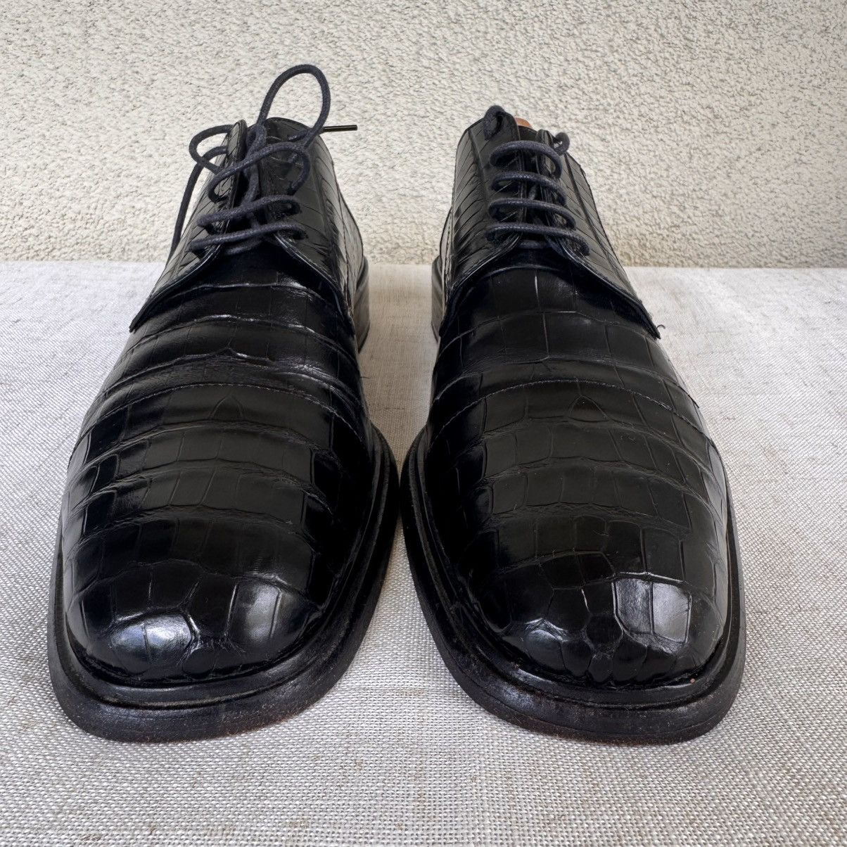 Gucci GUCCI Crocodile Lace Up Oxford-Men's 10.5 US-M to Wide-BLAck Size US 10.5 / EU 43-44 - 10 Thumbnail