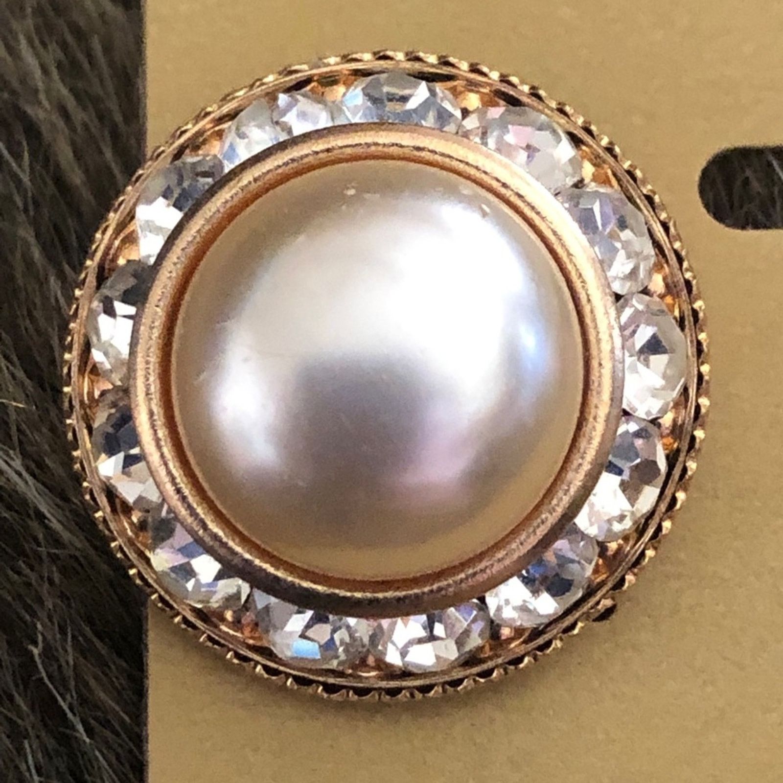 Vintage Vintage Pearl glass stone elegant style earrings Size ONE SIZE - 4 Thumbnail