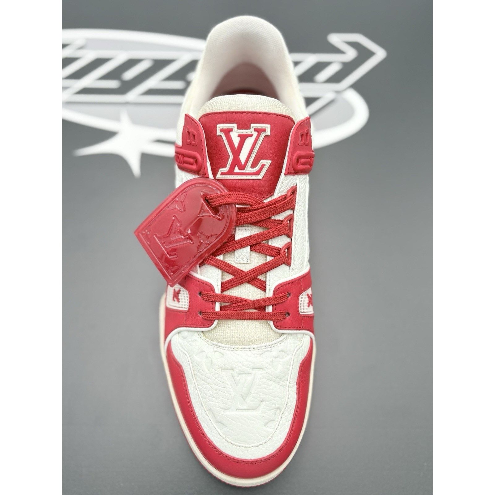 Louis Vuitton Louis Vuitton Trainer ' Red White ' | SUPER CLEAN! Size US 10.5 / EU 43-44 - 5 Thumbnail