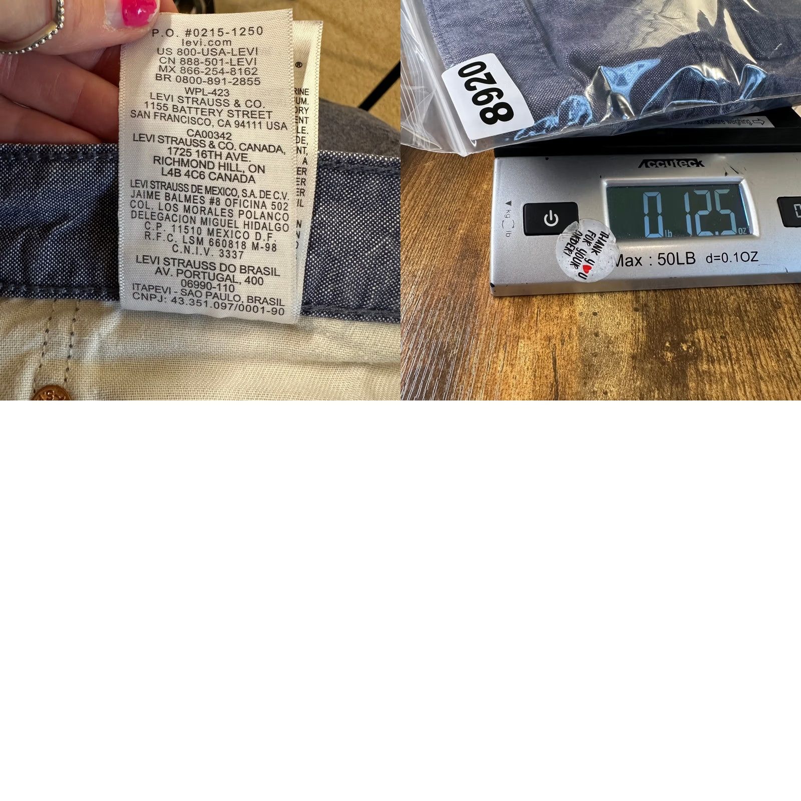 Levi's Levis 504 Regular Fit Blue Chambray Cotton Shorts Mens 38 504-1250 Size US 38 / EU 54 - 8 Thumbnail