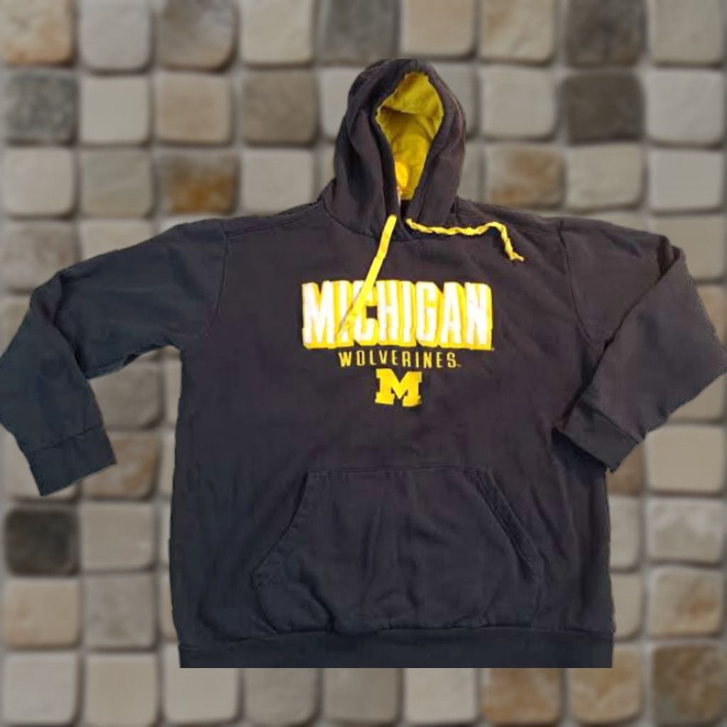 Champion VINTAGE Michigan Wolverines Champion Hooded Sweatshirt Jacket Size US XL / EU 56 / 4 - 1 Thumbnail