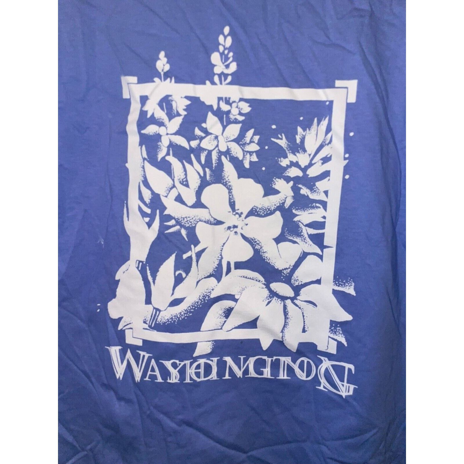 Jerzees Vintage Washington Shirt WA Test Print Tee VTG Large TORN Size US L / EU 52-54 / 3 - 9 Thumbnail