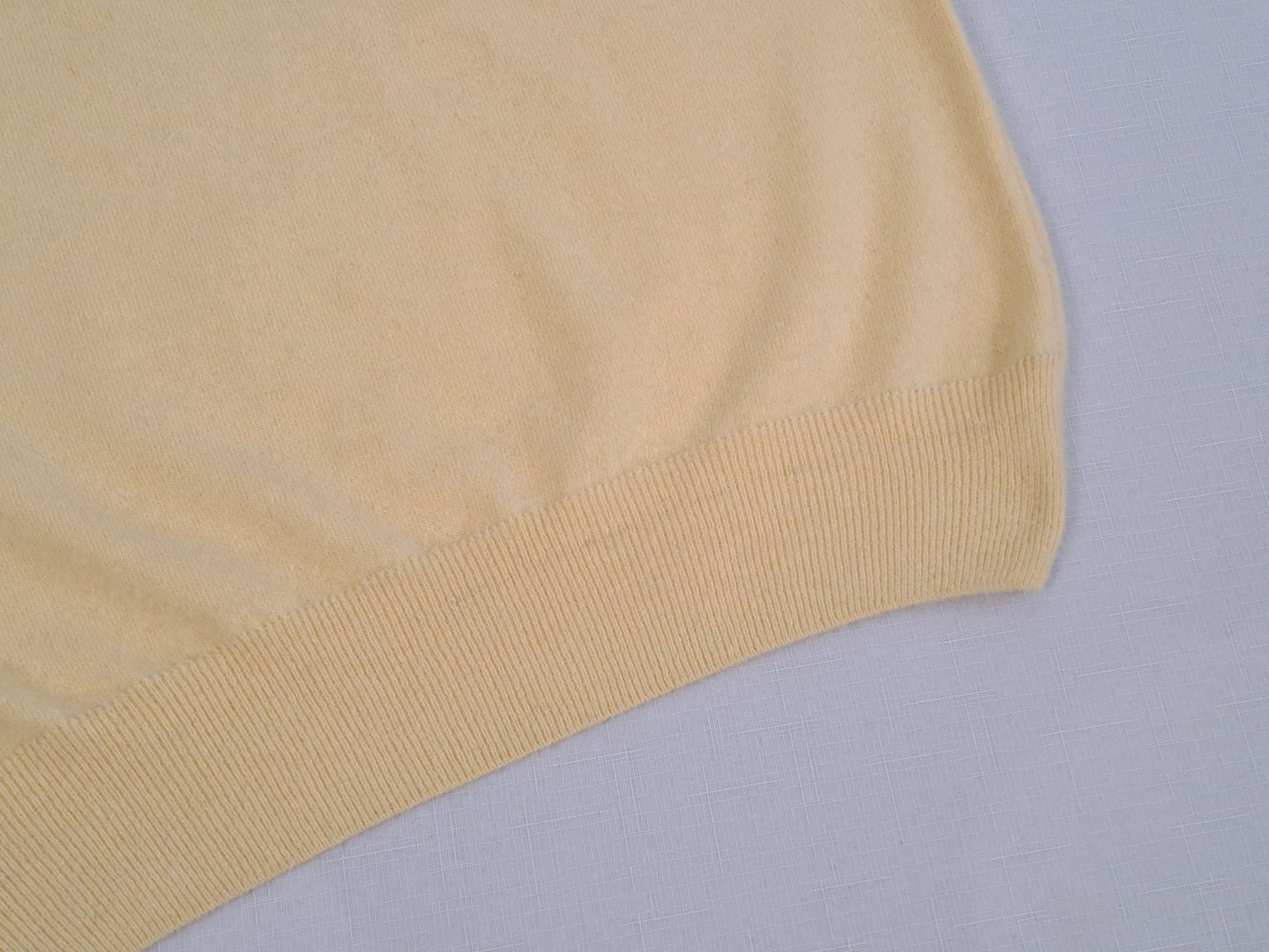 Vintage Vintage YSL Yves Saint Laurent yellow V-Neck mohair sweater. Size US S / EU 44-46 / 1 - 10 Thumbnail