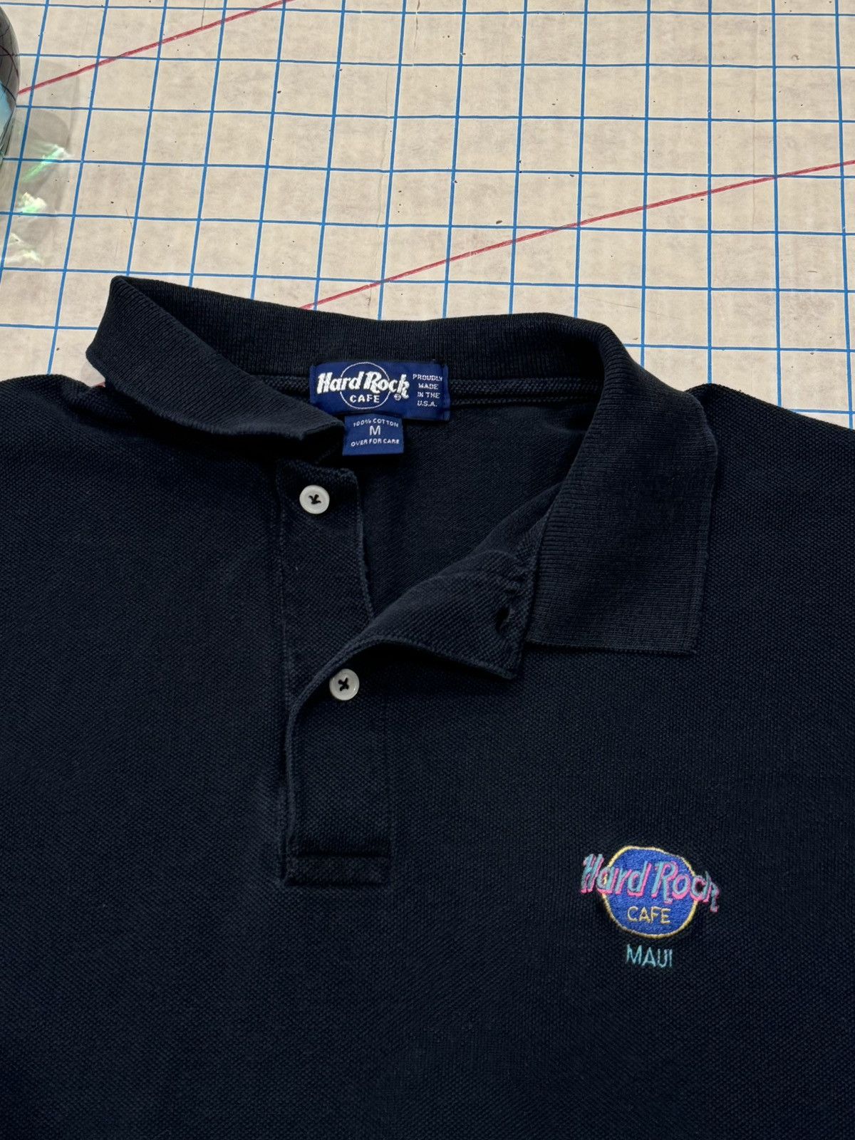 Hard Rock Cafe Vintage Hard Rock Cafe Maui Polo Shirt Mens Medium Black Size US M / EU 48-50 / 2 - 5 Thumbnail