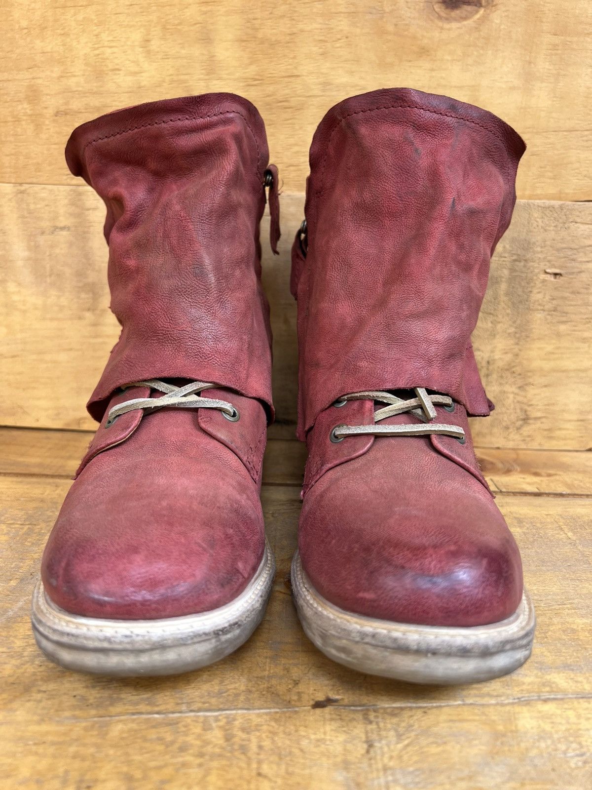 A.S.98 Airstep A.S.98 red leather ankle boots Size US 10 / IT 40 - 5 Thumbnail