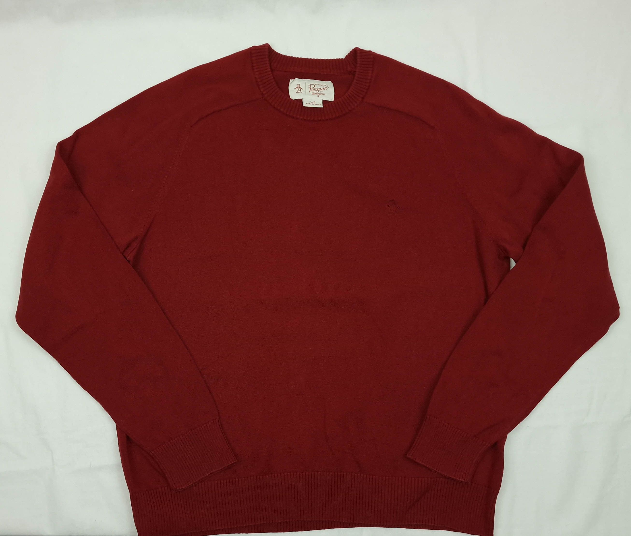 Original Penguin Penguin mens jumper cotton size M (LABEL L) vgc Size US M / EU 48-50 / 2 - 4 Thumbnail