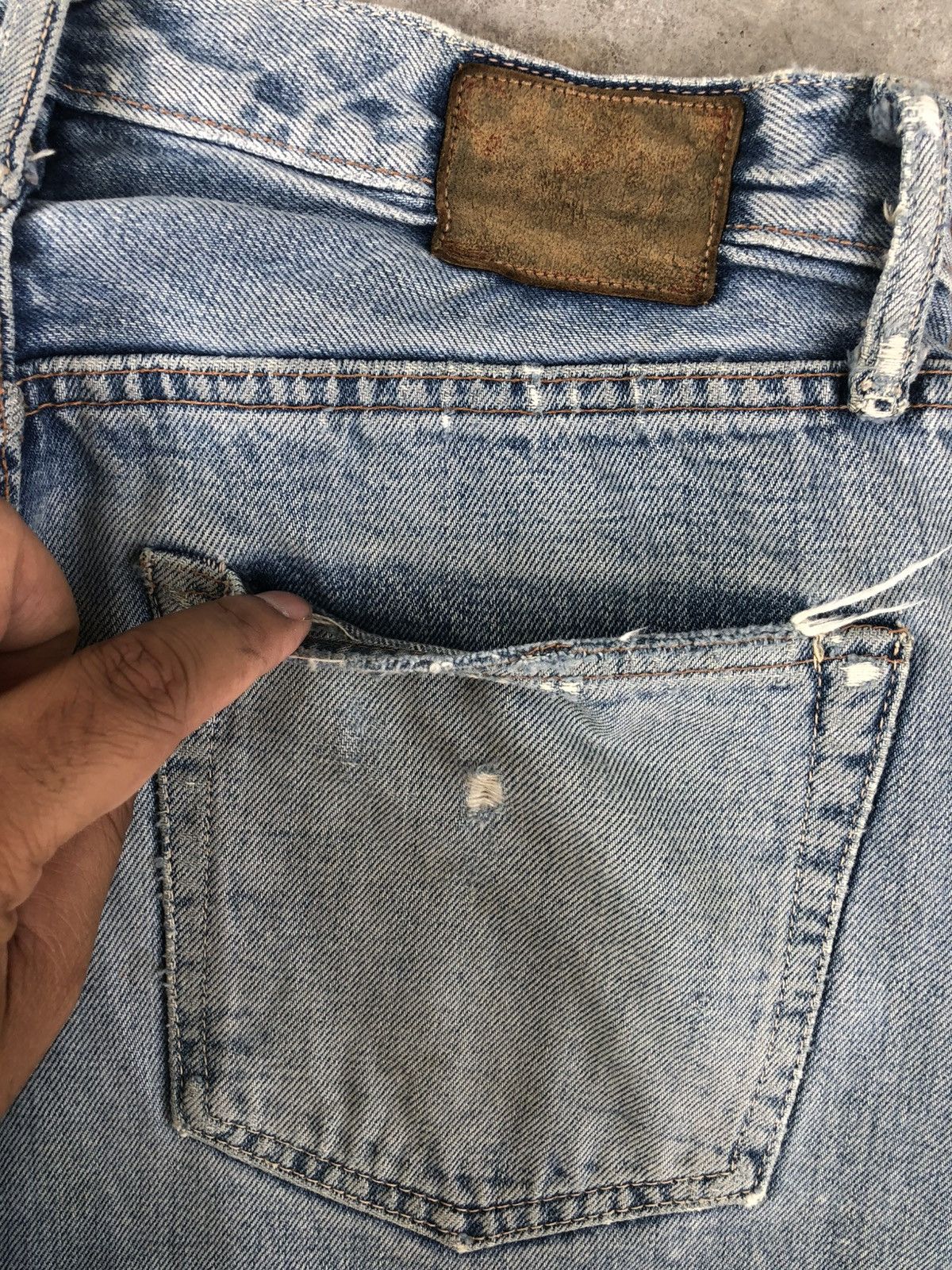 Japanese Brand Canton Distressed Jeans Selvedge Denim Size US 30 / EU 46 - 17 Thumbnail
