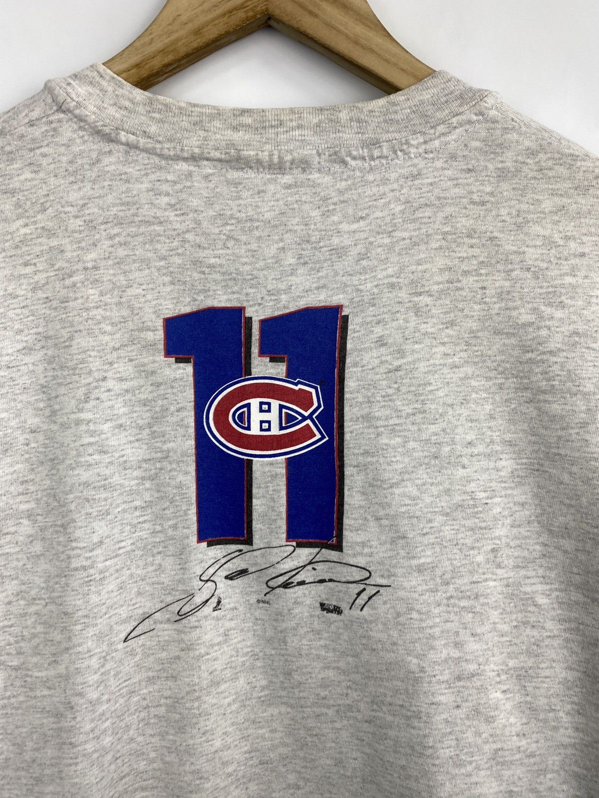 NHL 🇨🇦 Vintage 90s Saku Koivu Montreal Canadiens NHL T-Shirt Rare Size US XL / EU 56 / 4 - 11 Thumbnail