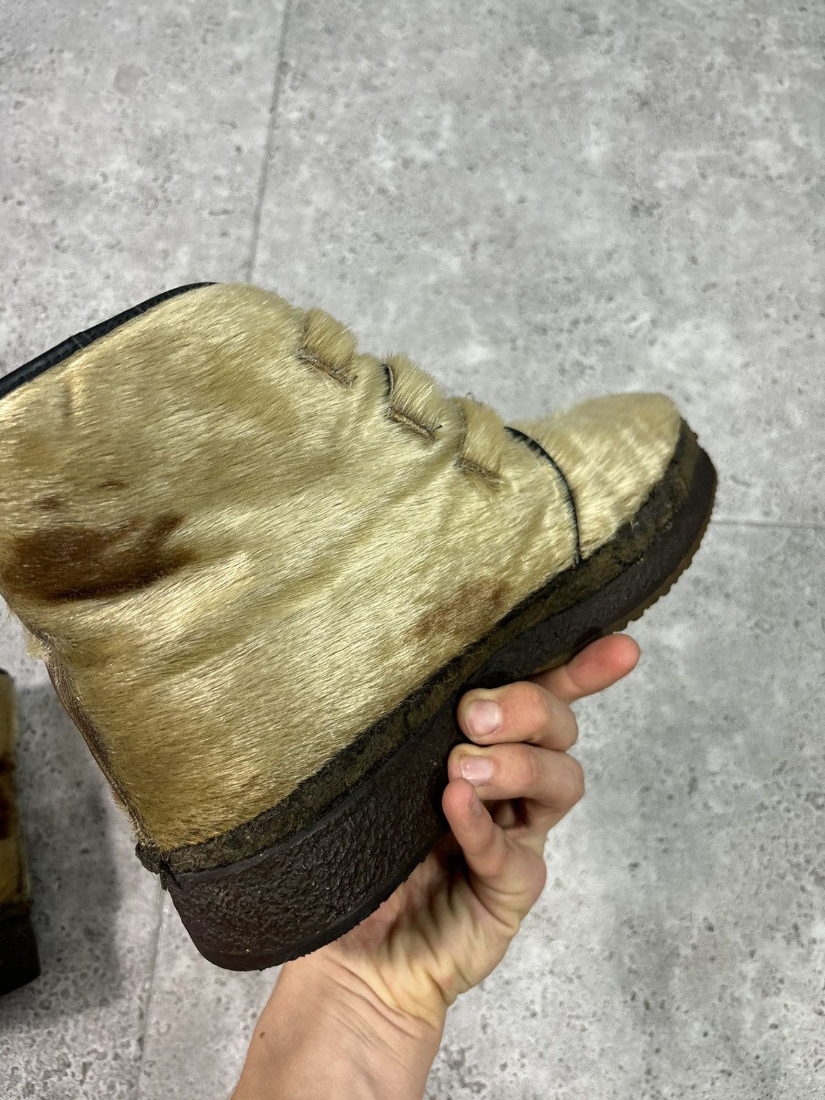 Japanese Brand × Vintage 2000s Japan Fur Boots Shoes Avant Garde Rare Y2K Size US 9.5 / EU 42-43 - 6 Thumbnail