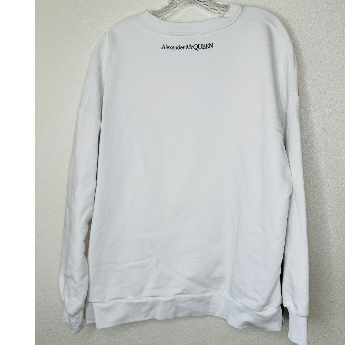 Alexander McQueen Alexander McQueen White Red Print Cotton Sweatshirt 46 / 12 Size XL / US 12-14 / IT 48-50 - 5 Thumbnail