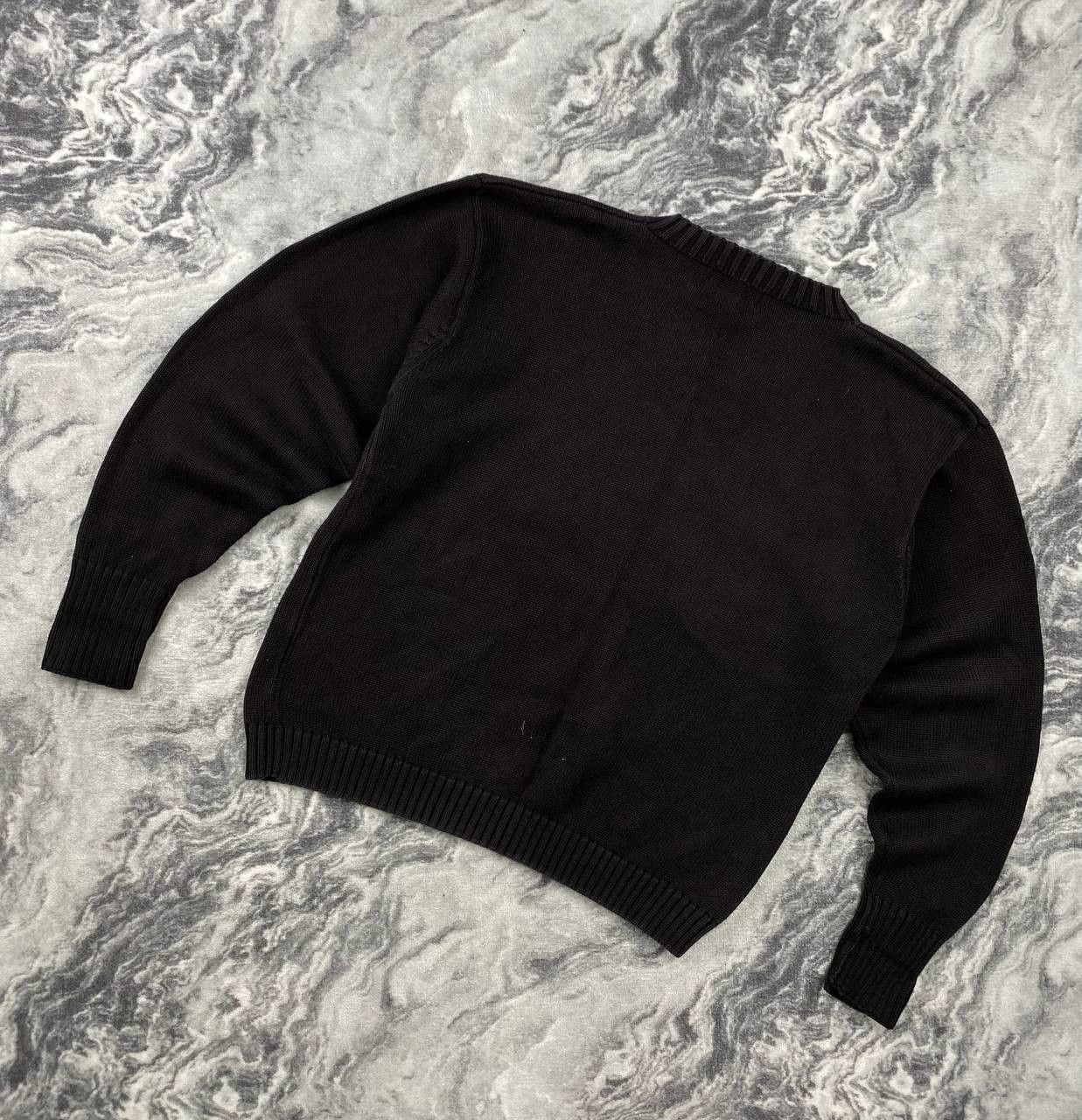 Yves Saint Laurent Vintage Yves Saint Laurent 90s Big Logo Knit V-Neck Sweater Size US L / EU 52-54 / 3 - 10 Thumbnail