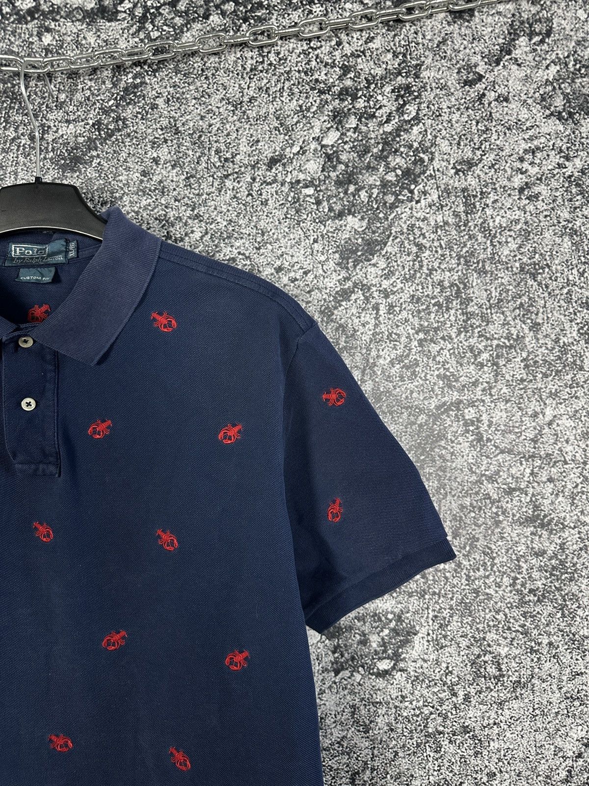 Polo Ralph Lauren Polo Ralph Lauren Crab Embroidered Polo Shirt Over Print XL Size US XL / EU 56 / 4 - 5 Thumbnail