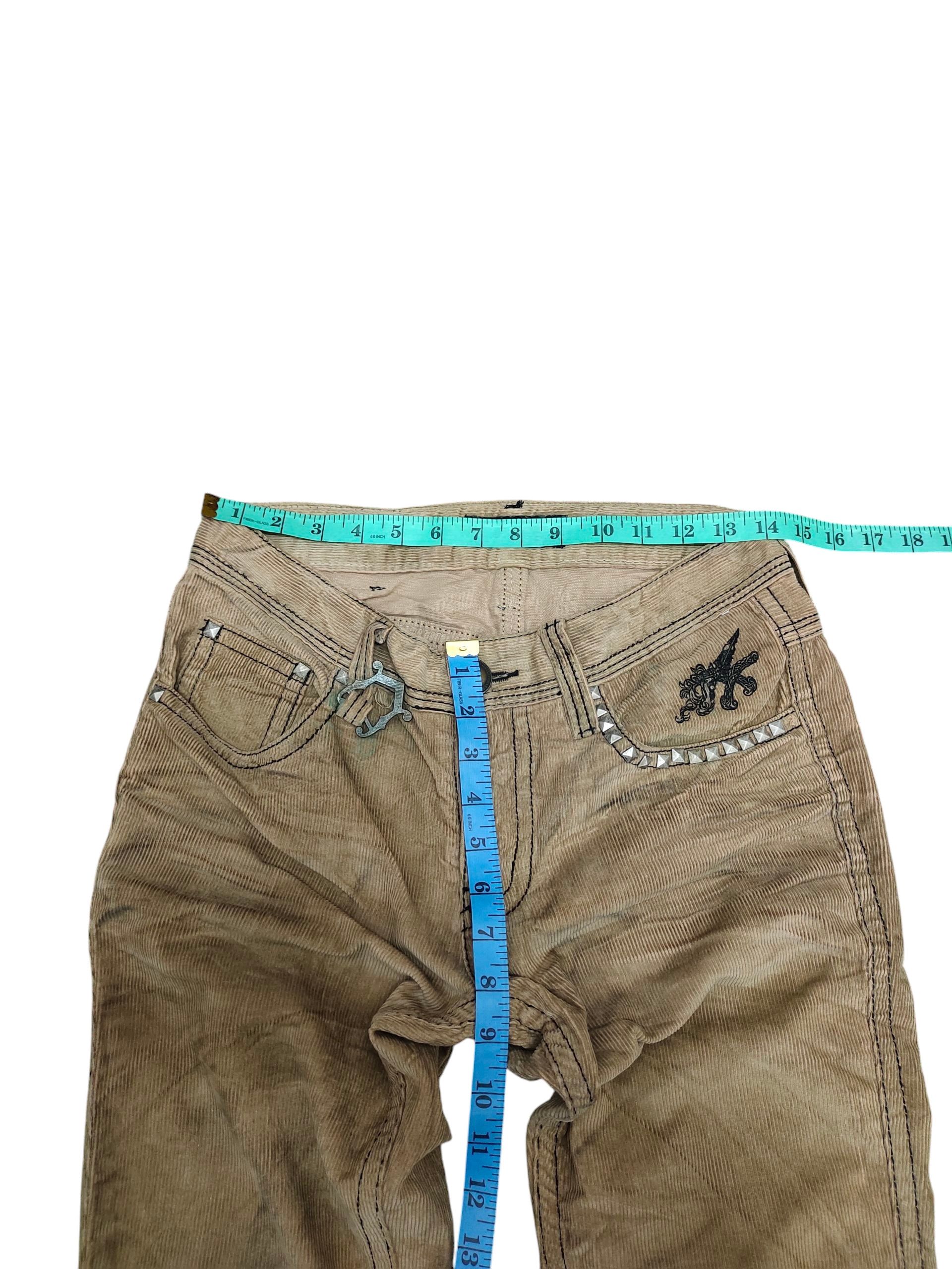 Tornado Mart Japanese Brand Xfrm Studded Corduroy Flare Denim Pants Size US 29 - 17 Thumbnail