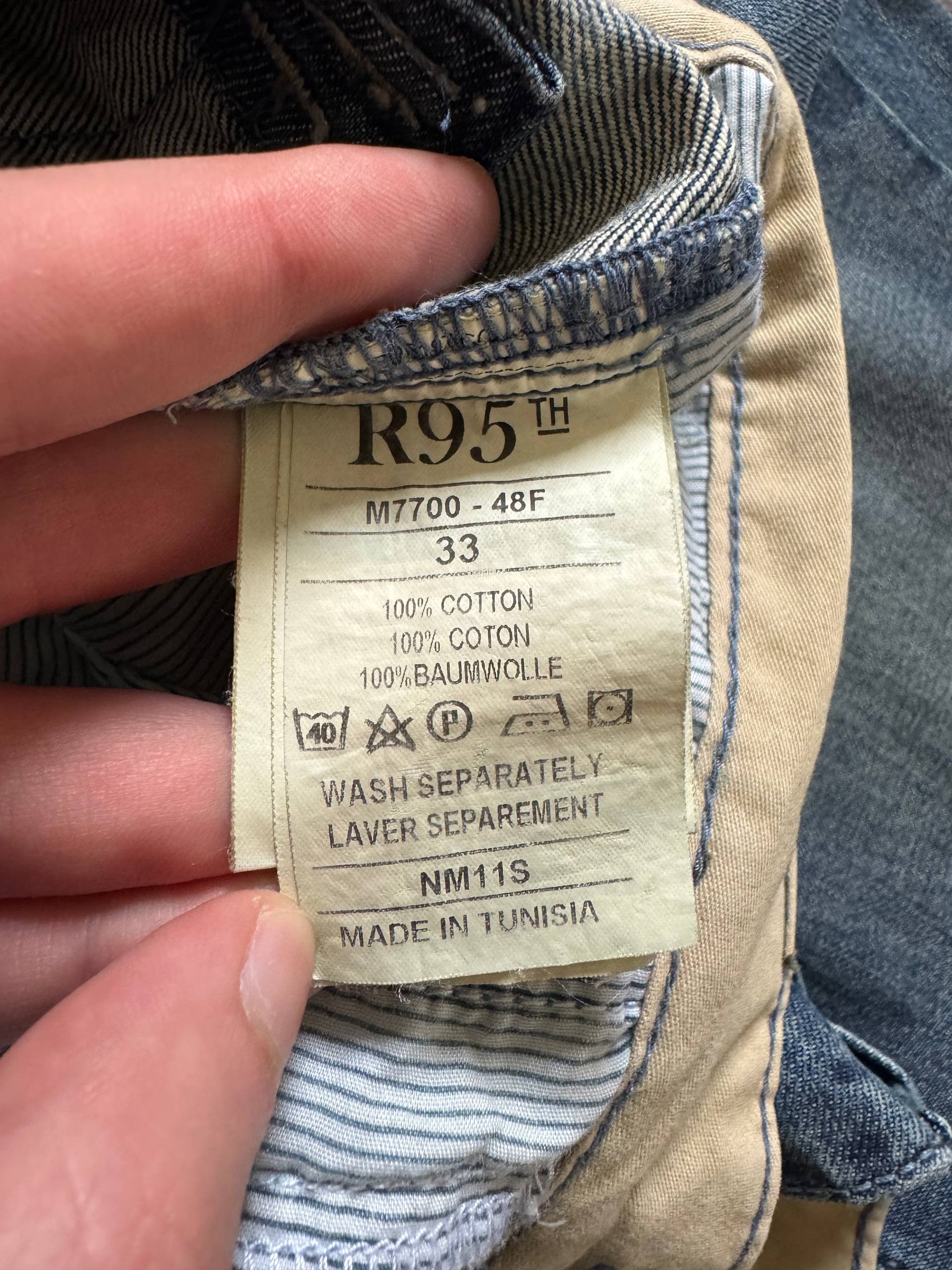 Jean Vintage Y2K Washed Denim Blue Jeans Pants Size US 33 - 10 Thumbnail