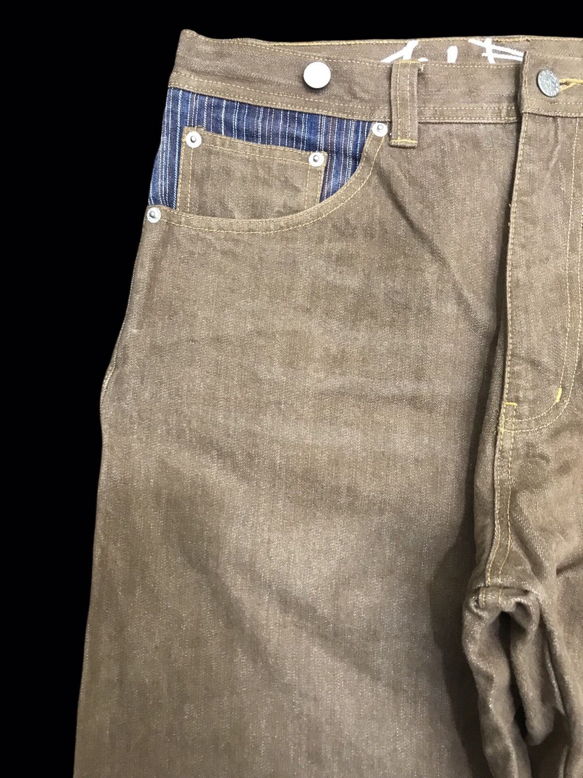 Japanese Brand 💥BAGGY💥ARCHIVAL SOULBREAK STURDY BAGGY DENIM F379 Size US 31 - 5 Thumbnail
