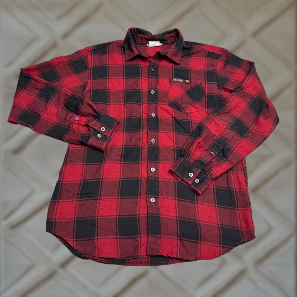 Vintage Columbia Shirt Mens Medium Red Plaid Long Sleeve Button-Up Casual Flannel Size US M / EU 48-50 / 2 - 1 Thumbnail