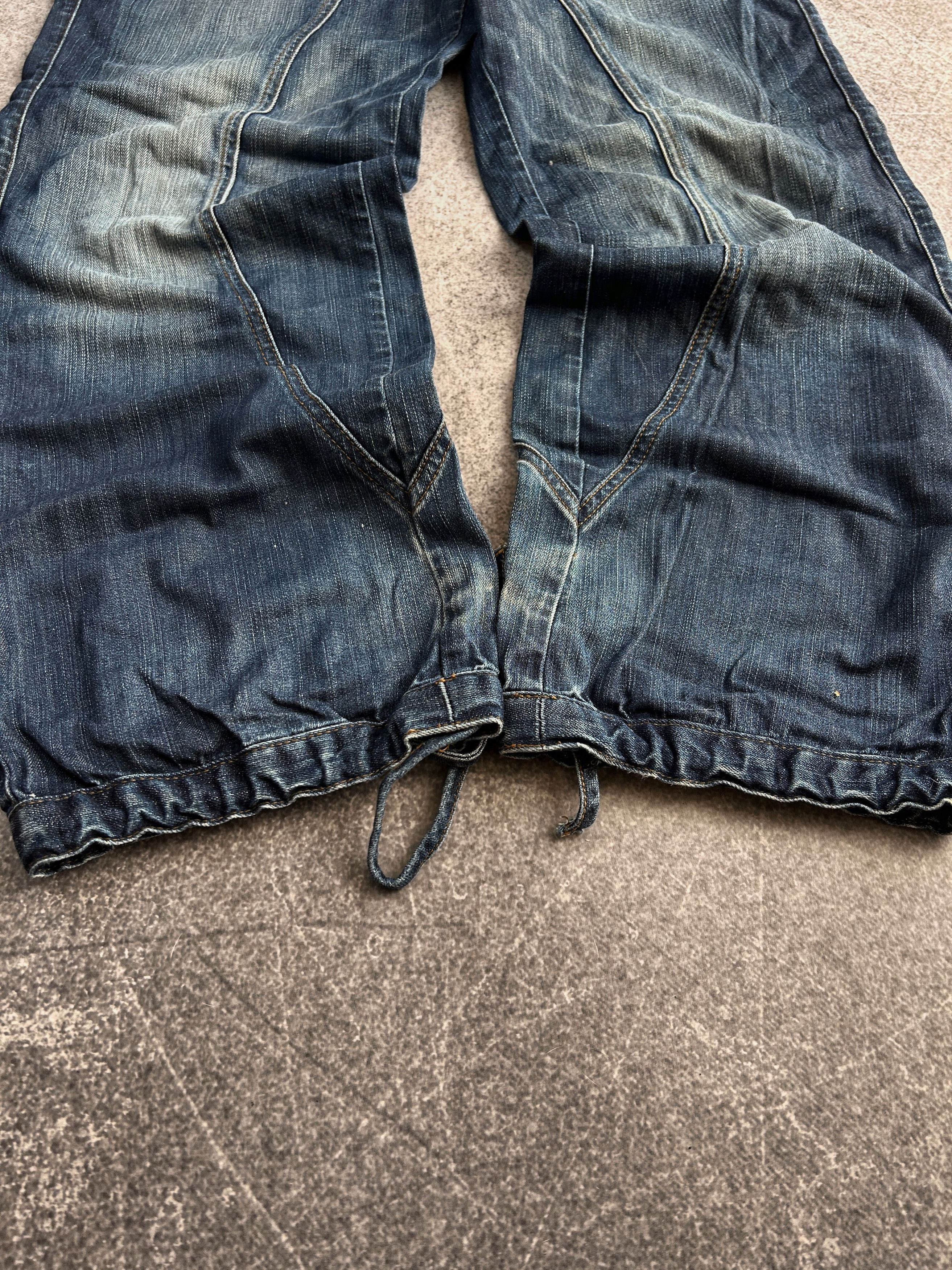 Vintage Y2K Baggy Denim Jeans Wide Leg Distressed Skater Grunge Size US 32 / EU 48 - 3 Thumbnail