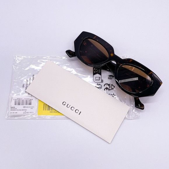 Gucci NEW GUCCI GG1421S 002 HAVANA WOMEN SUNGLASSES GUCCI Size ONE SIZE - 11 Thumbnail