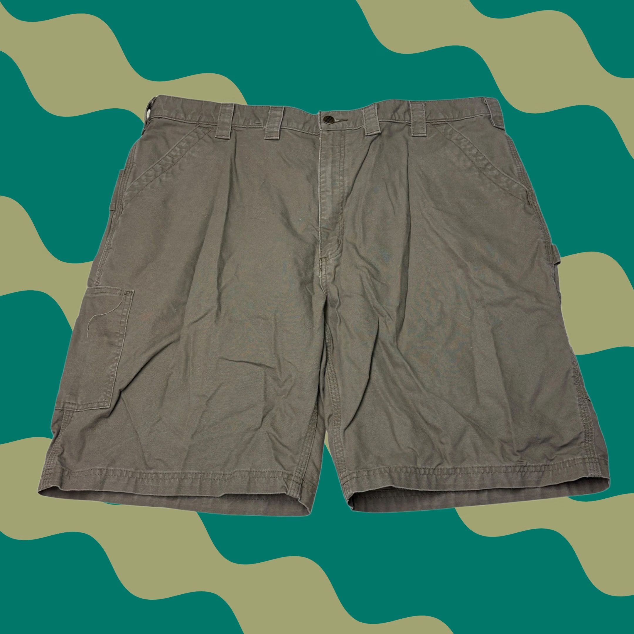 Carhartt Carhartt B147 LBR Mens Work Shorts Brown Khaki Utility Size US 44 / EU 60 - 1 Thumbnail