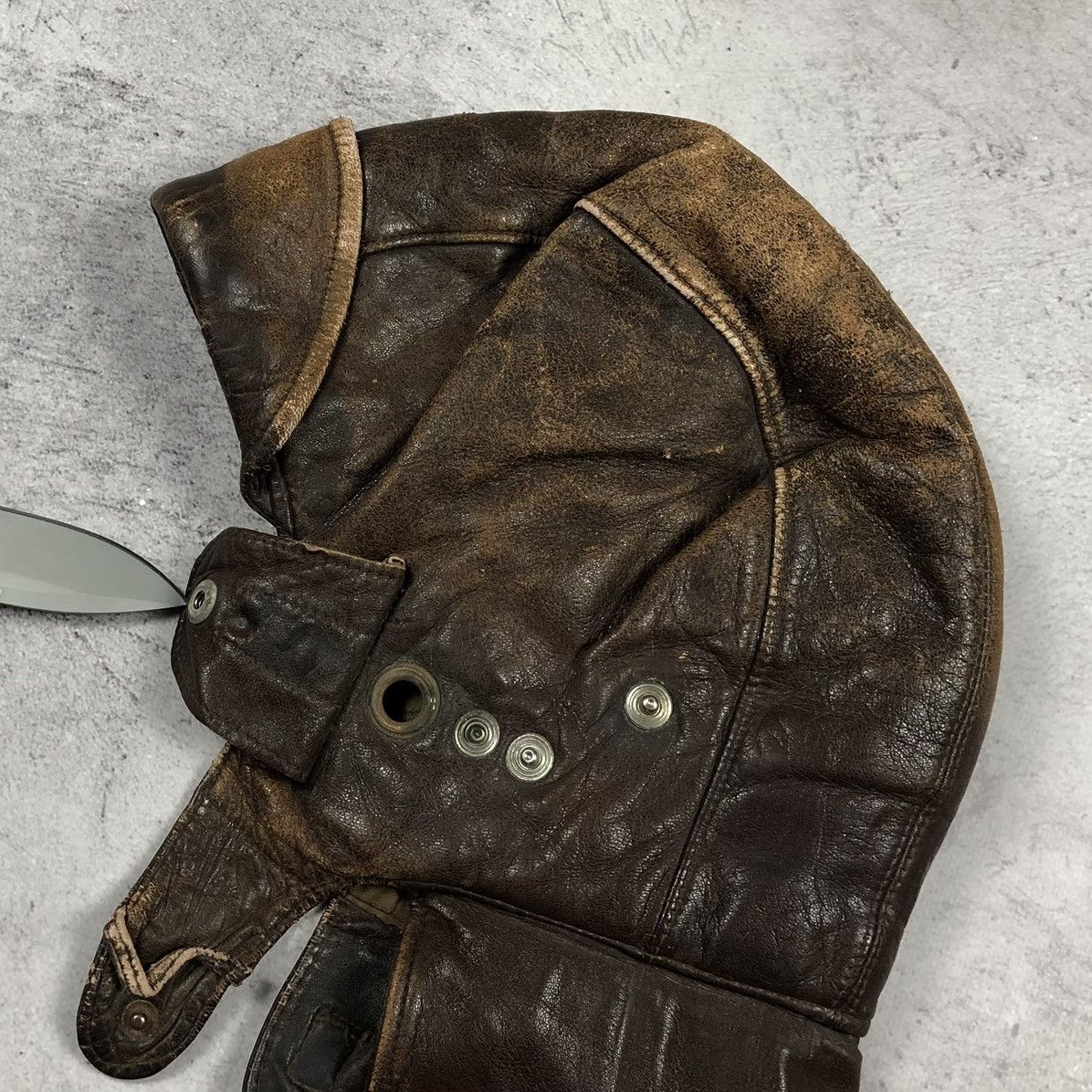 Vintage Rare Vintage 1920s–1930s Leather Aviator Flying Helmet Size ONE SIZE - 8 Thumbnail