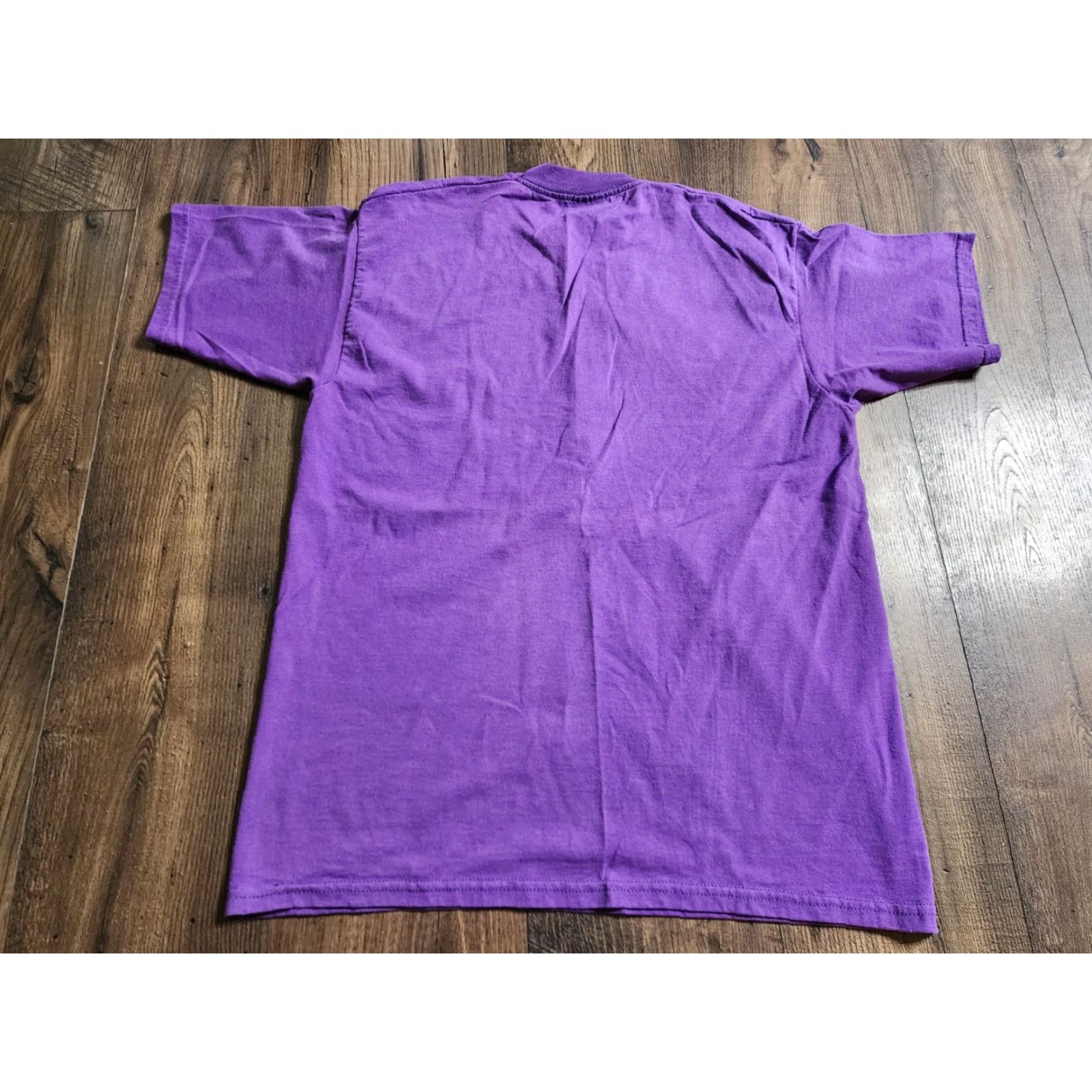 Fruit Of The Loom VINTAGE 90s Fruit of the Loom T-Shirt Mens L Purple Cactus Hummingbird Flowers Graphic Print Short Sleeve Crew Neck 90s Nature Retro Boys Mens Size US L / EU 52-54 / 3 - 2 Thumbnail