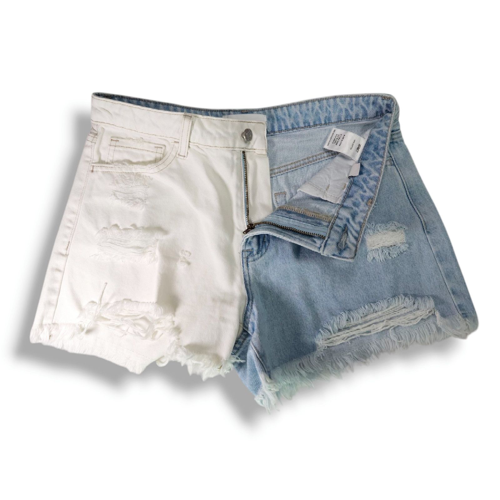 Other EUC Vervet High Rise Destructed Stretch Jean Shorts Sz. M Size 27" / US 4 / IT 40 - 3 Thumbnail
