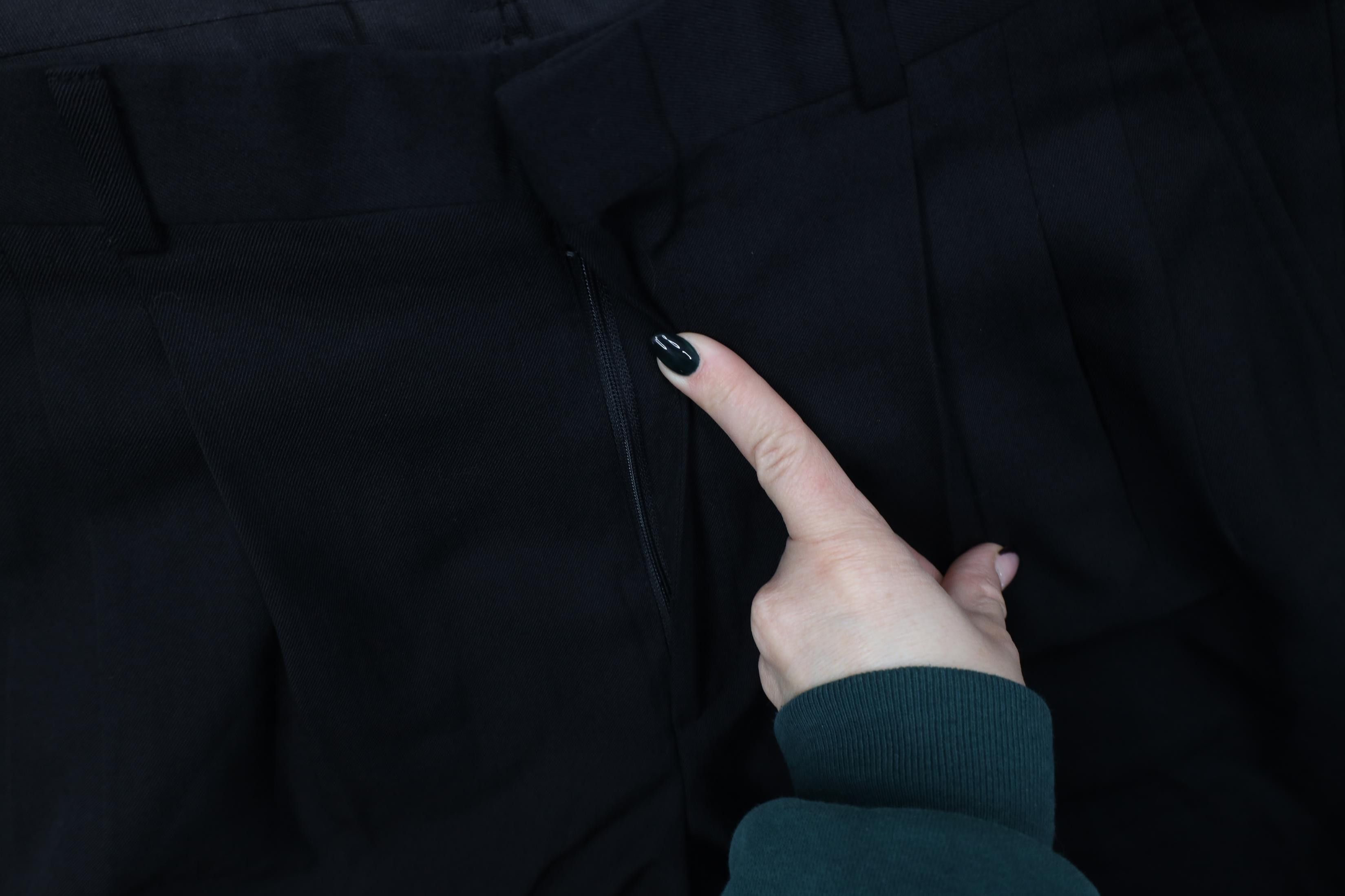 Vintage Vintage 90s Streetwear Wool Blend Wide Leg Chino Pants Black Size US 32 / EU 48 - 6 Thumbnail