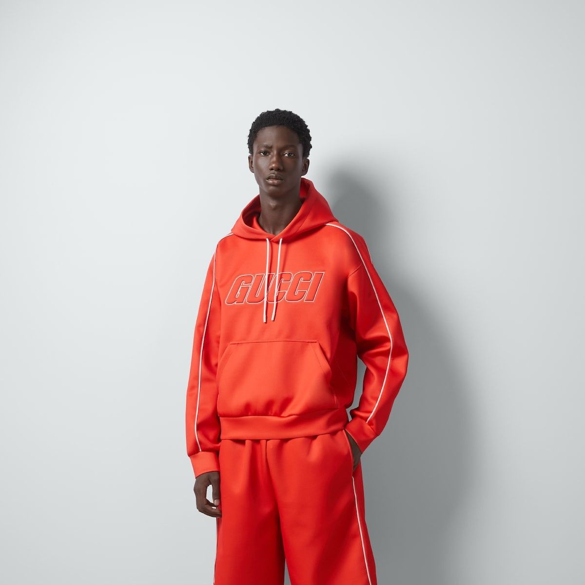 Gucci o1s1wg110125 Neoprene Hooded Sweatshirt in Red/White Size US XXL / EU 58 / 5 - 5 Thumbnail