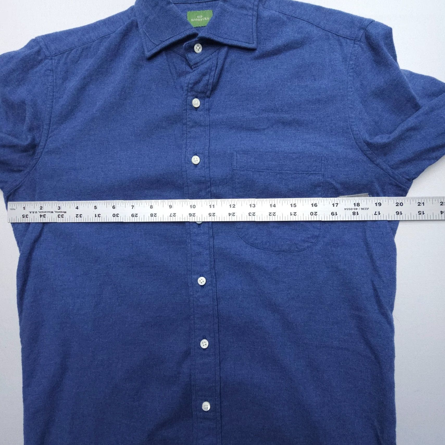 Sid Mashburn Sid Mashburn Shirt Mens Small Blue Long Sleeve Flannel Button Down Cotton Size US S / EU 44-46 / 1 - 6 Thumbnail