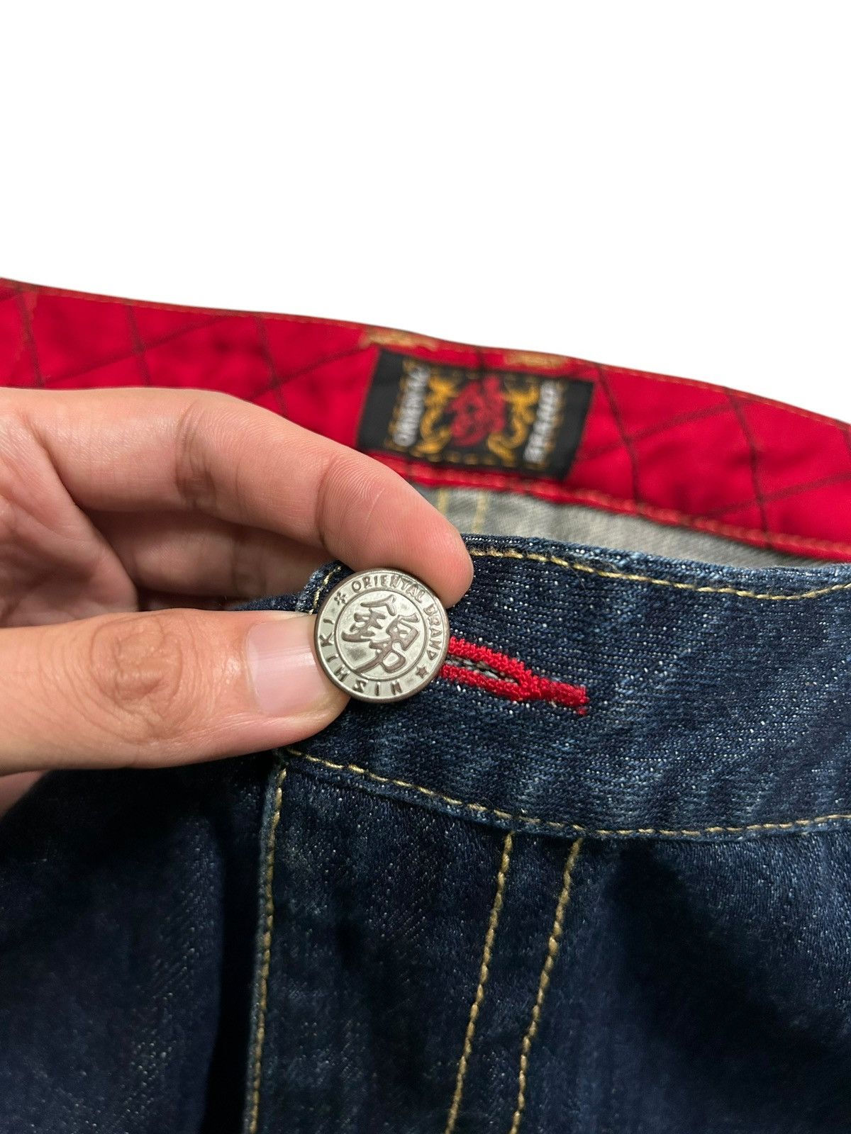 Japanese Brand × Kapital × Vintage RARE NISHIKI Oriental Brand Japanese Denim 🎌☠️☠️ Size US 40 / EU 56 - 11 Thumbnail