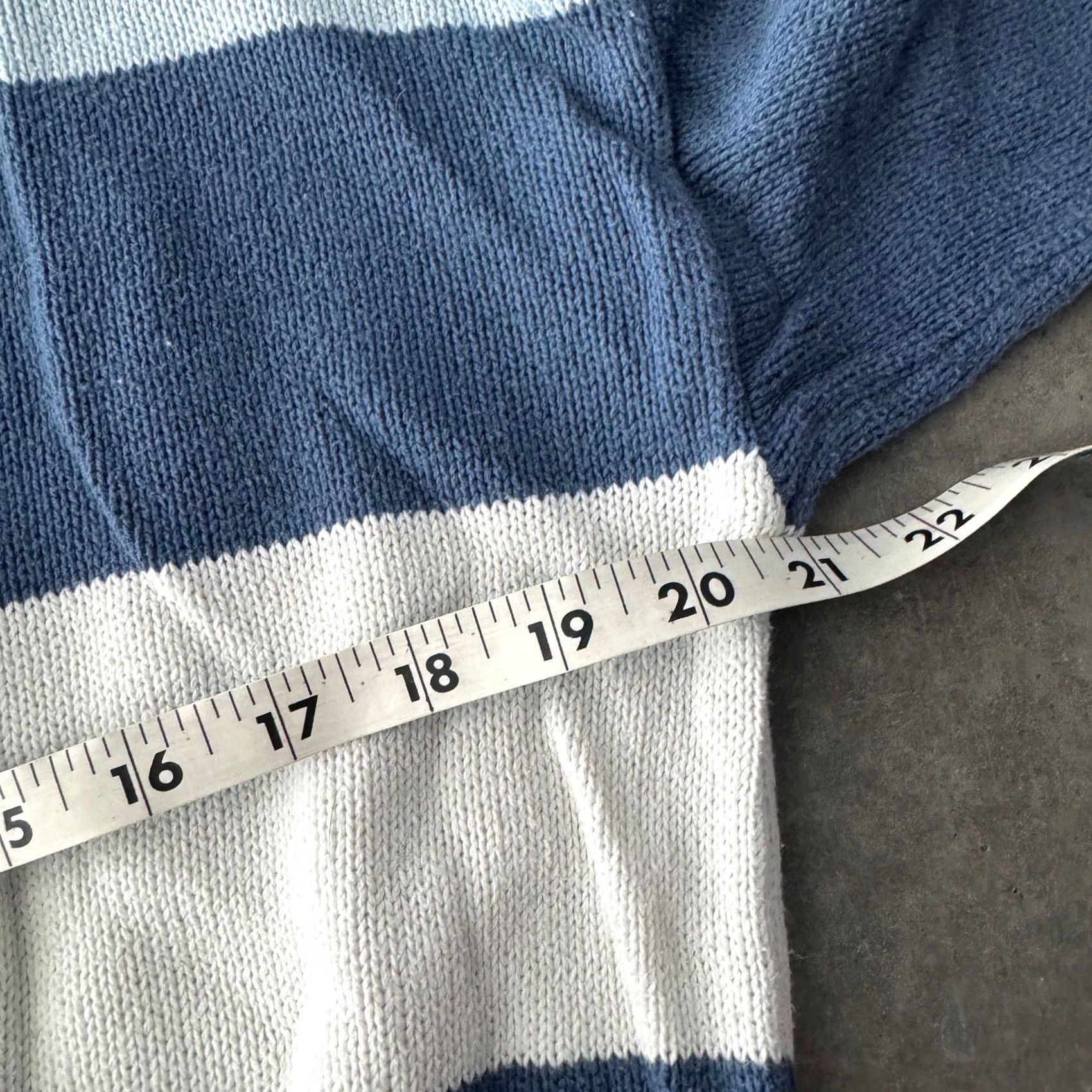 Lucky Brand VINTAGE Lucky Brand Blue White Striped Lightweight Sweater Longsleeve Small Blouse Womens Size S / US 4 / IT 40 - 4 Thumbnail