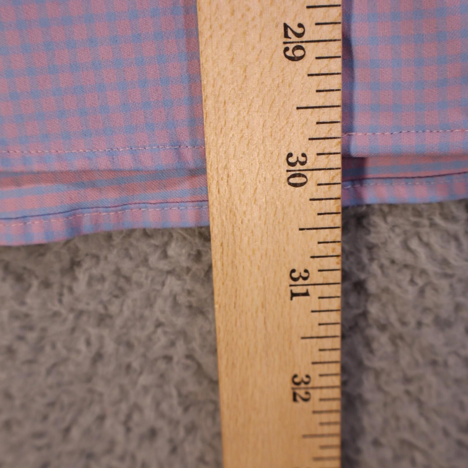 Bonobos Bonobos Tech Button Down Men XL Long Pink Blue Slim Fit Size 44R - 4 Thumbnail