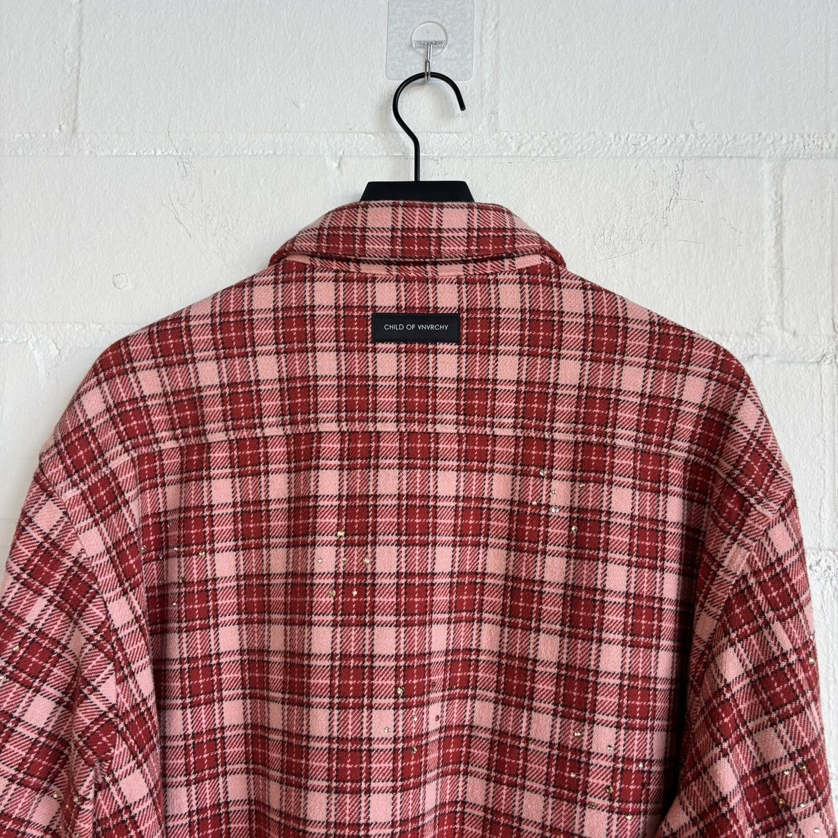 Allsaints Allsaints Red Plaid Rhinestone Flannel Size US L / EU 52-54 / 3 - 4 Thumbnail