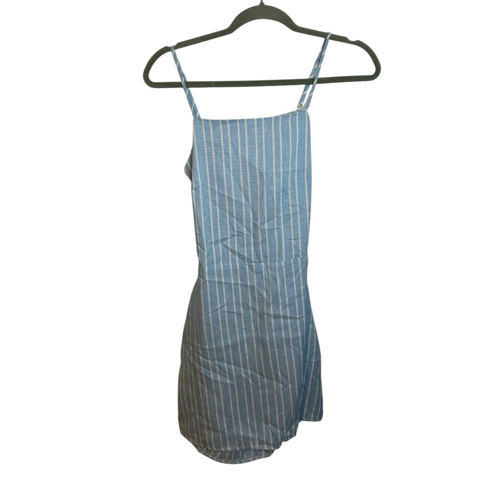Other Nwt Missguided Baby Blue Striped Tie Back Mini Dress Size XS / US 0-2 / IT 36-38 - 2 Thumbnail
