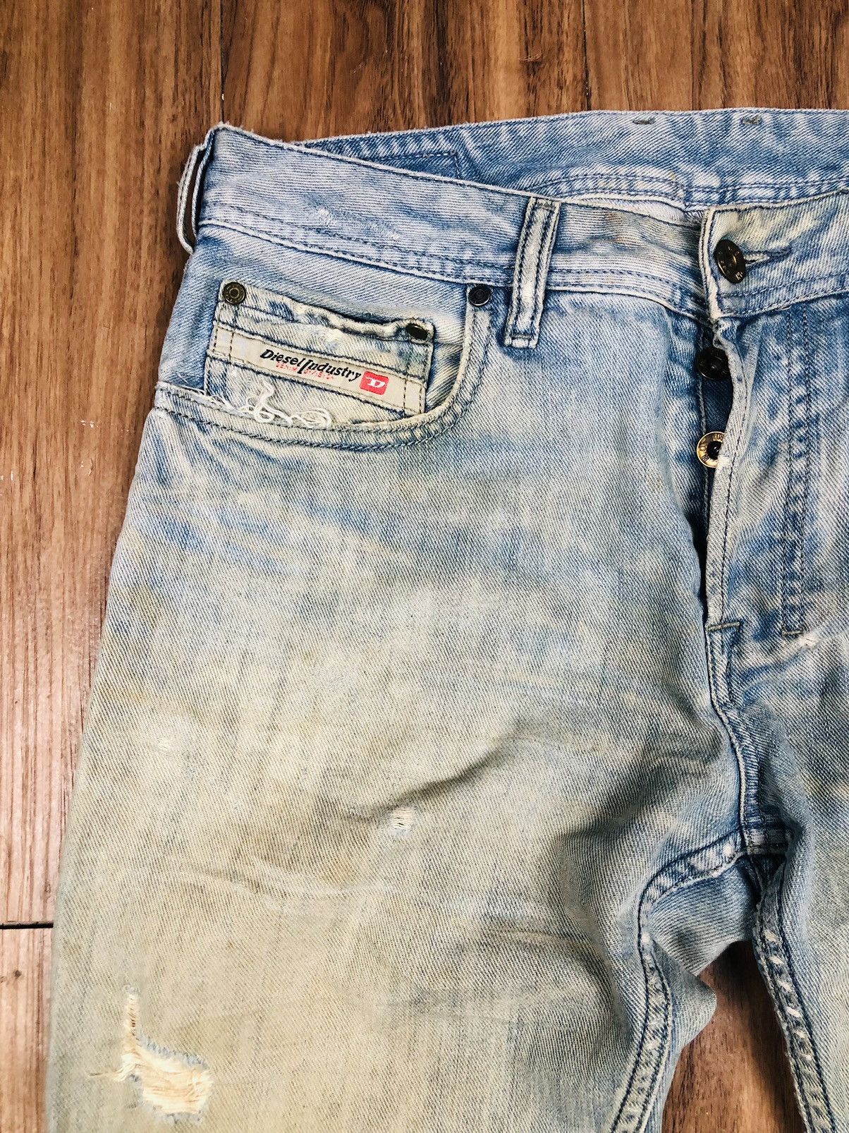 Diesel Diesel Industry Distressed Jeans (35) Size US 29 - 7 Thumbnail