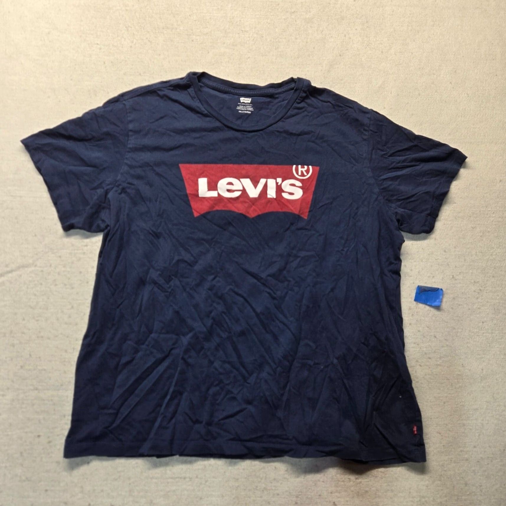 Levi's Levi's Logo Crew Neck T-Shirt Short Sleeve Adult 2XL Blue Cotton Men Size US XXL / EU 58 / 5 - 2 Thumbnail