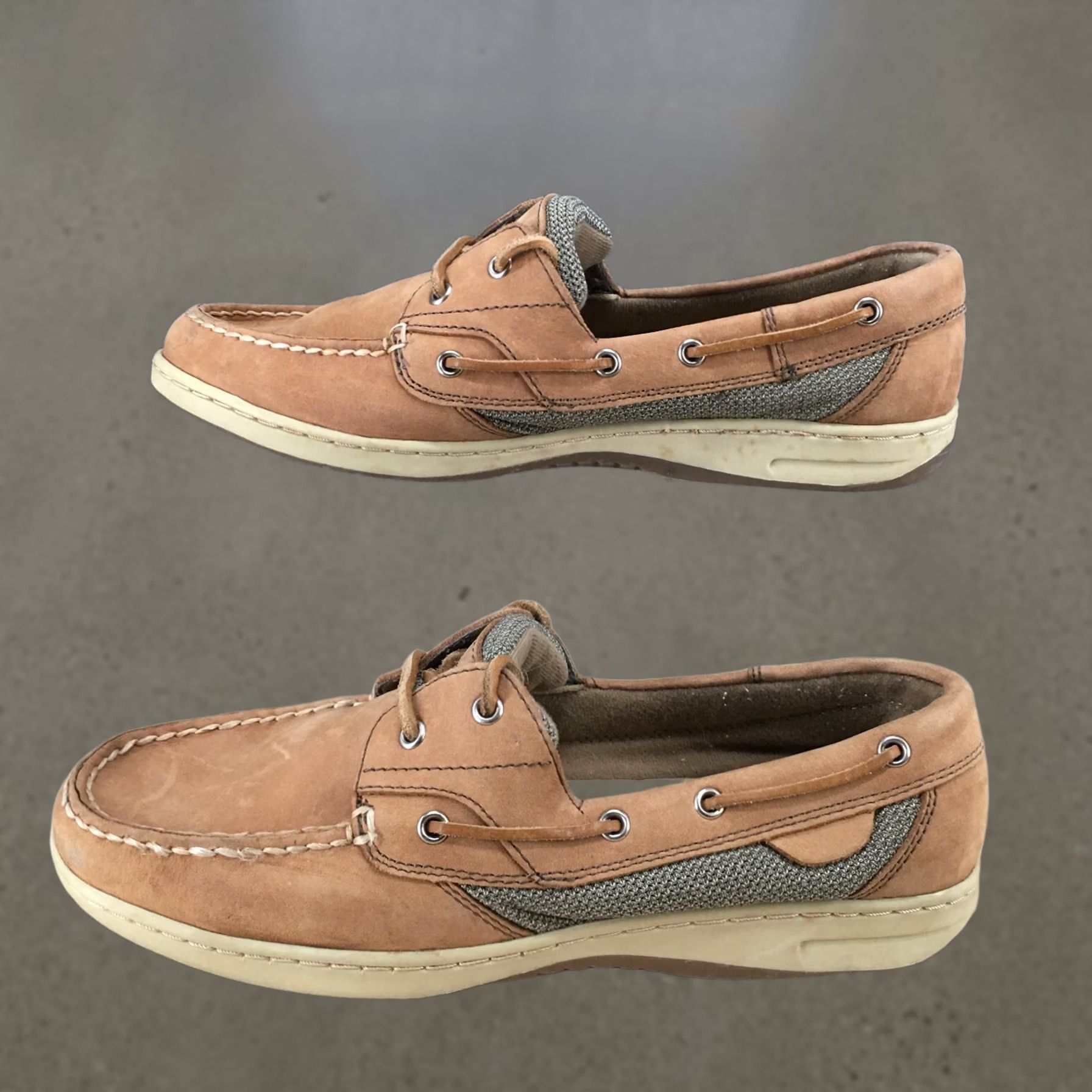 Vintage Arizona Jean Co Boat Shoes Womens 10 M Brown Leather Lace Up Casual Shoes Size 32" / US 10 / IT 46 - 1 Thumbnail