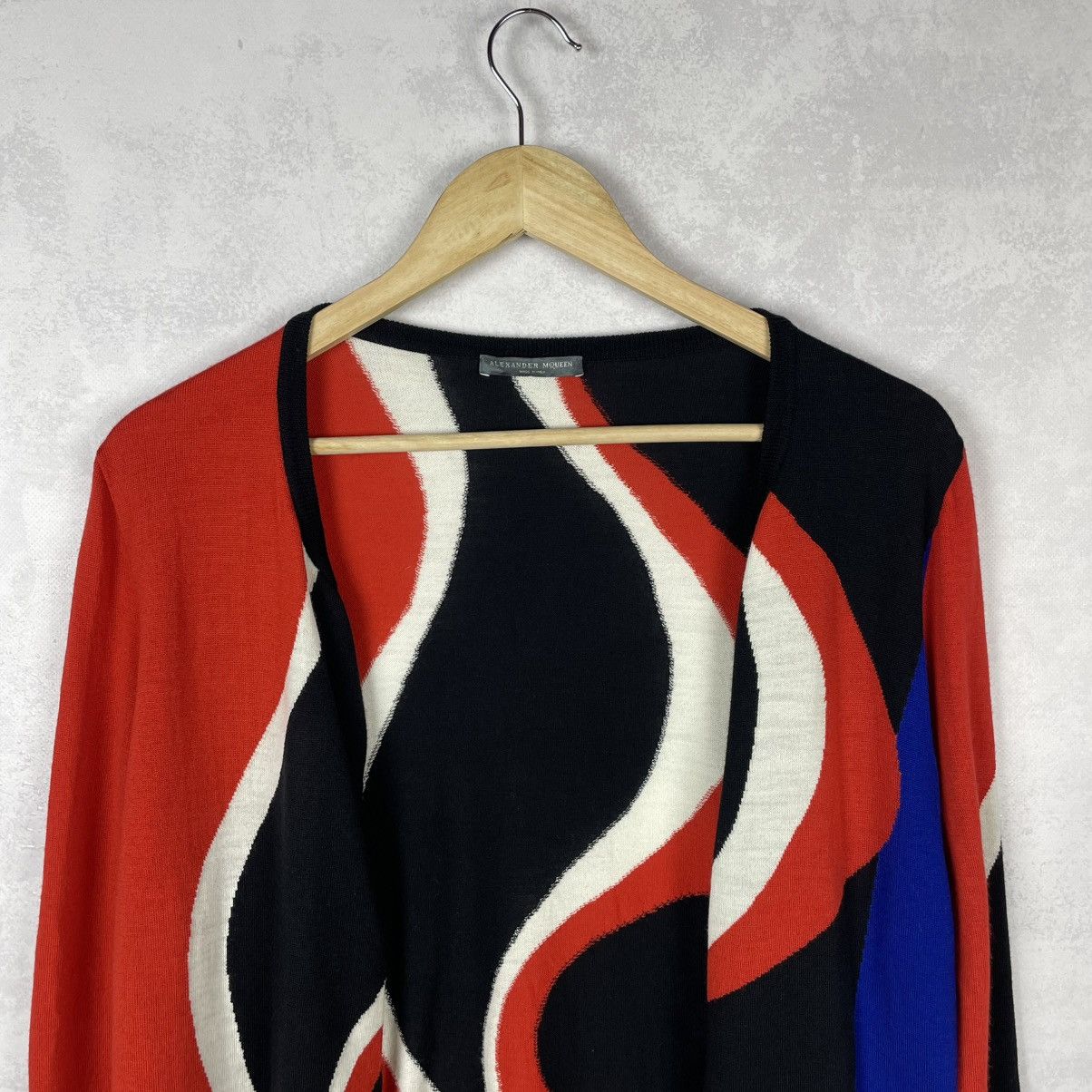 Alexander McQueen Alexander McQueen Multicolour Wool Buttonless Cardigan Size M / US 6-8 / IT 42-44 - 3 Thumbnail