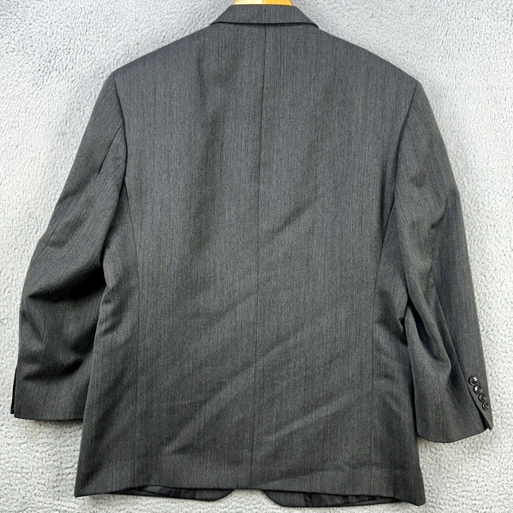 Albert Nipon Albert Nipon Wool Blend Blazer Jacket Sport Coat Men Gray 42S Long Sleeve Notch Lapel Button Two-Button Solid Wool/Polyester Chest 43 Short Vintage No Size US XL / EU 56 / 4 - 2 Thumbnail