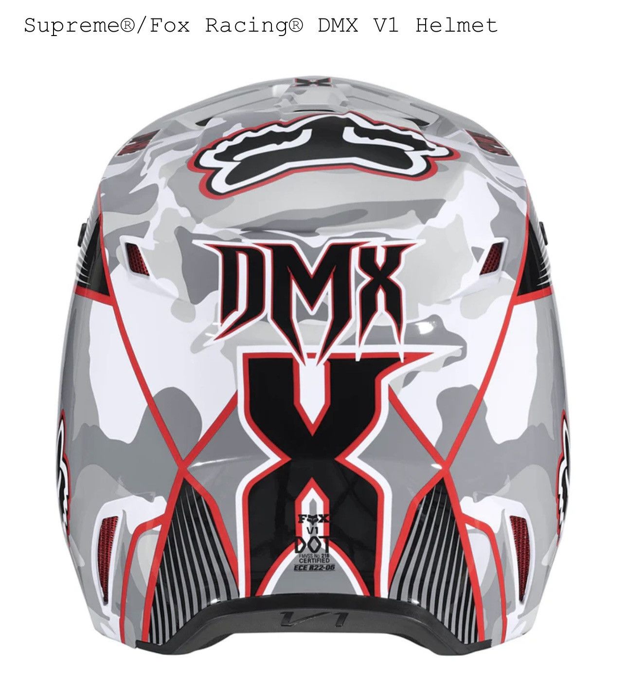 Fox Racing × Supreme Supreme x Fox Racing DMX V1 Helmet Size ONE SIZE - 7 Thumbnail