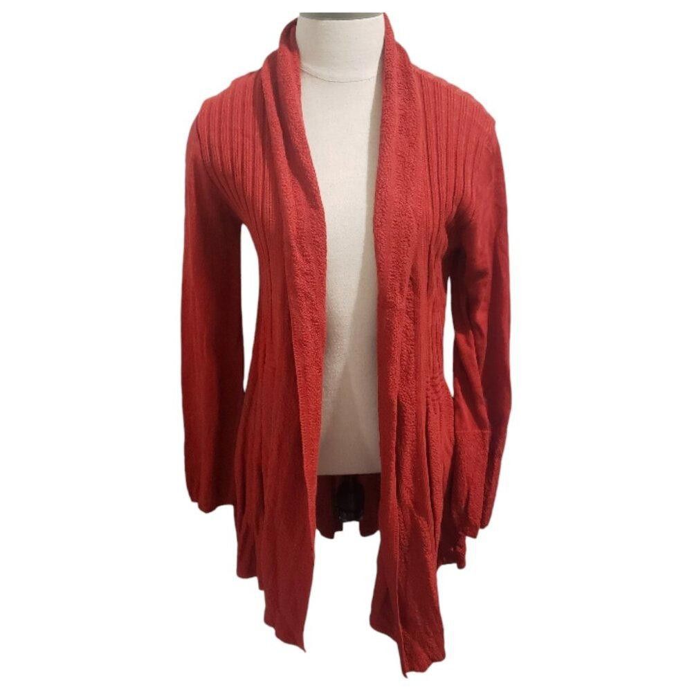 Designer CT1915 Ethyl Long Sleeve Red Open Cardigan L Size L / US 10 / IT 46 - 1 Thumbnail