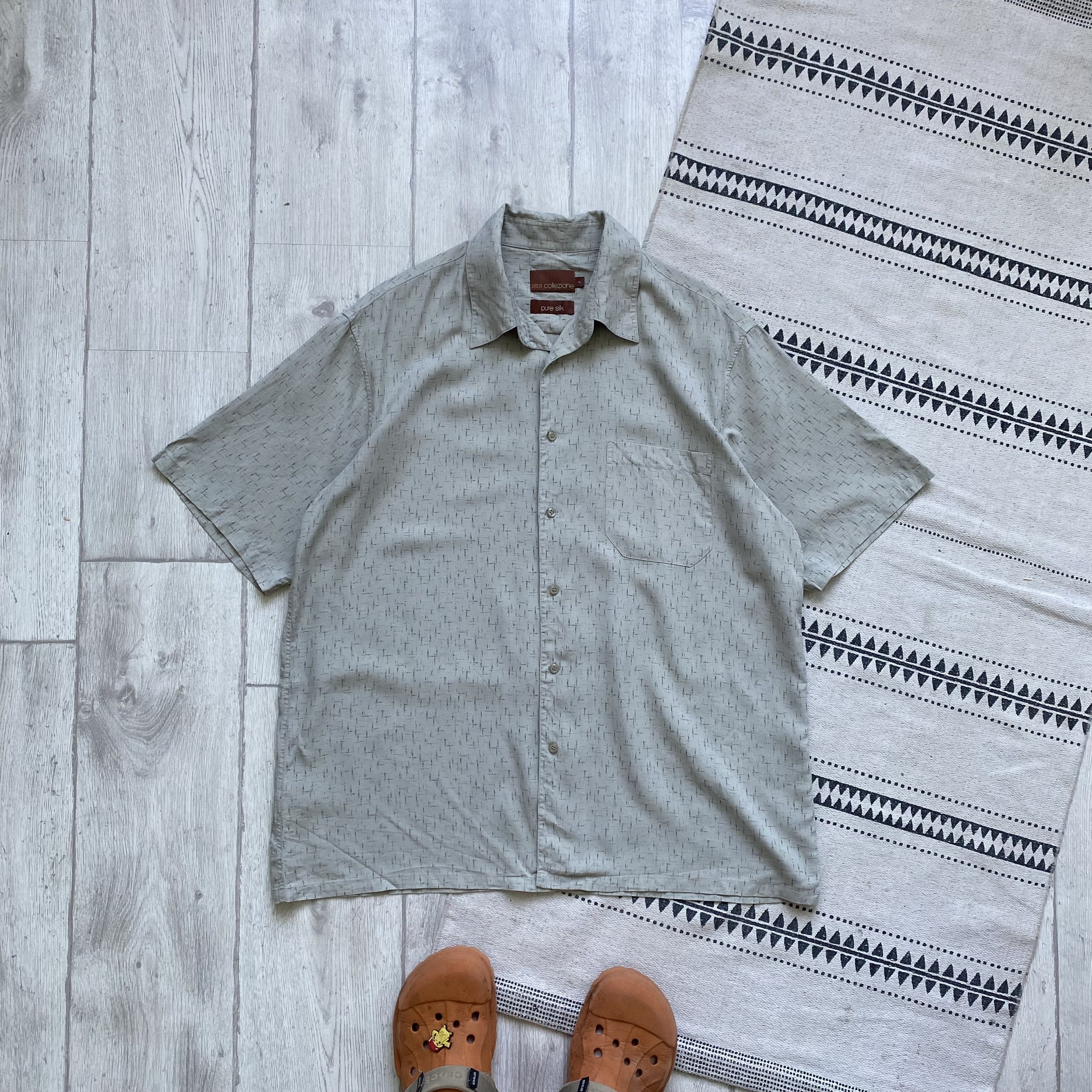 Vintage 90s Oldmoney Silk Shirt short sleeve Christian Dior