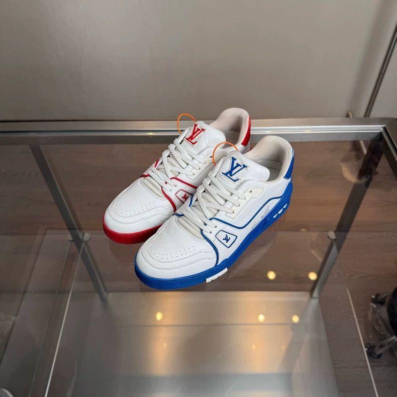 Louis Vuitton LV Louis Vuitton Trainer Red and White Sneakers-2506 Size US 8.5 / EU 41-42 - 2 Thumbnail