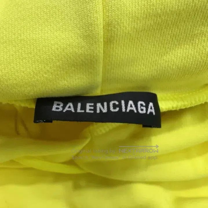 Balenciaga Balenciaga Crew Neon Yellow Hoodie for Men. Size US XXS / EU 40 - 2 Thumbnail